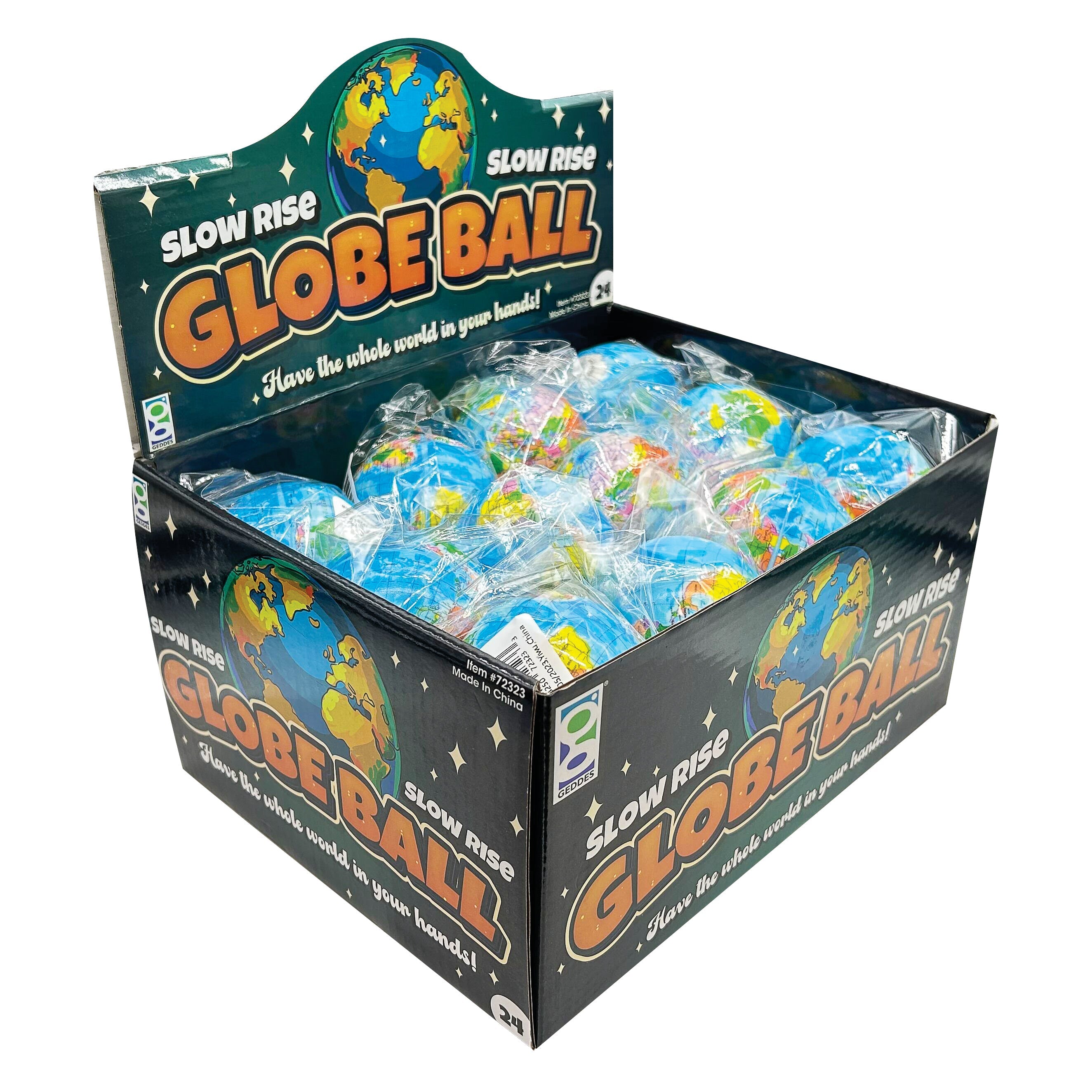 Slow Rise Globe Balls - 24 Per Display