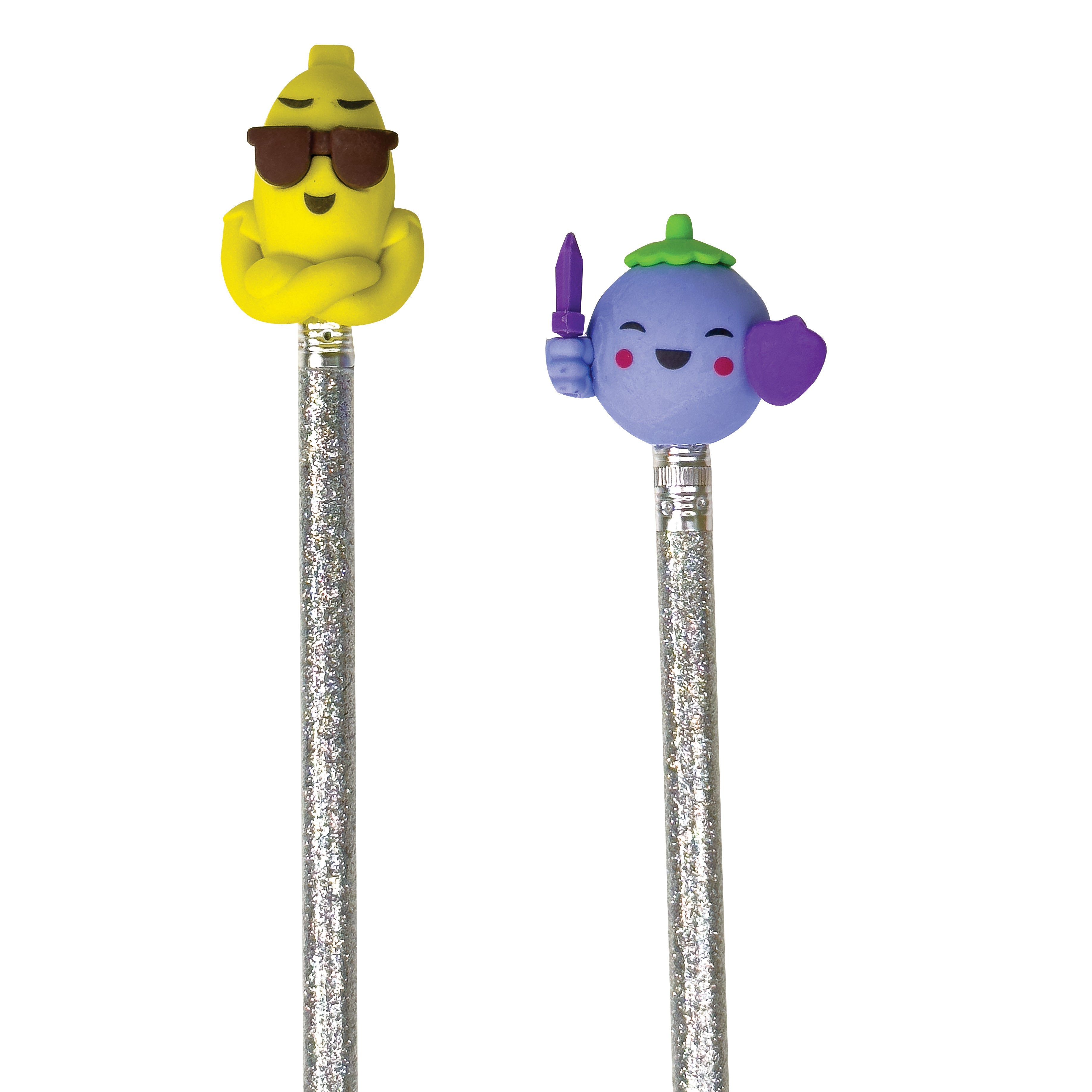 Snack Attack Cool Guys 3d Eraser Toppers - 48 Per Bag