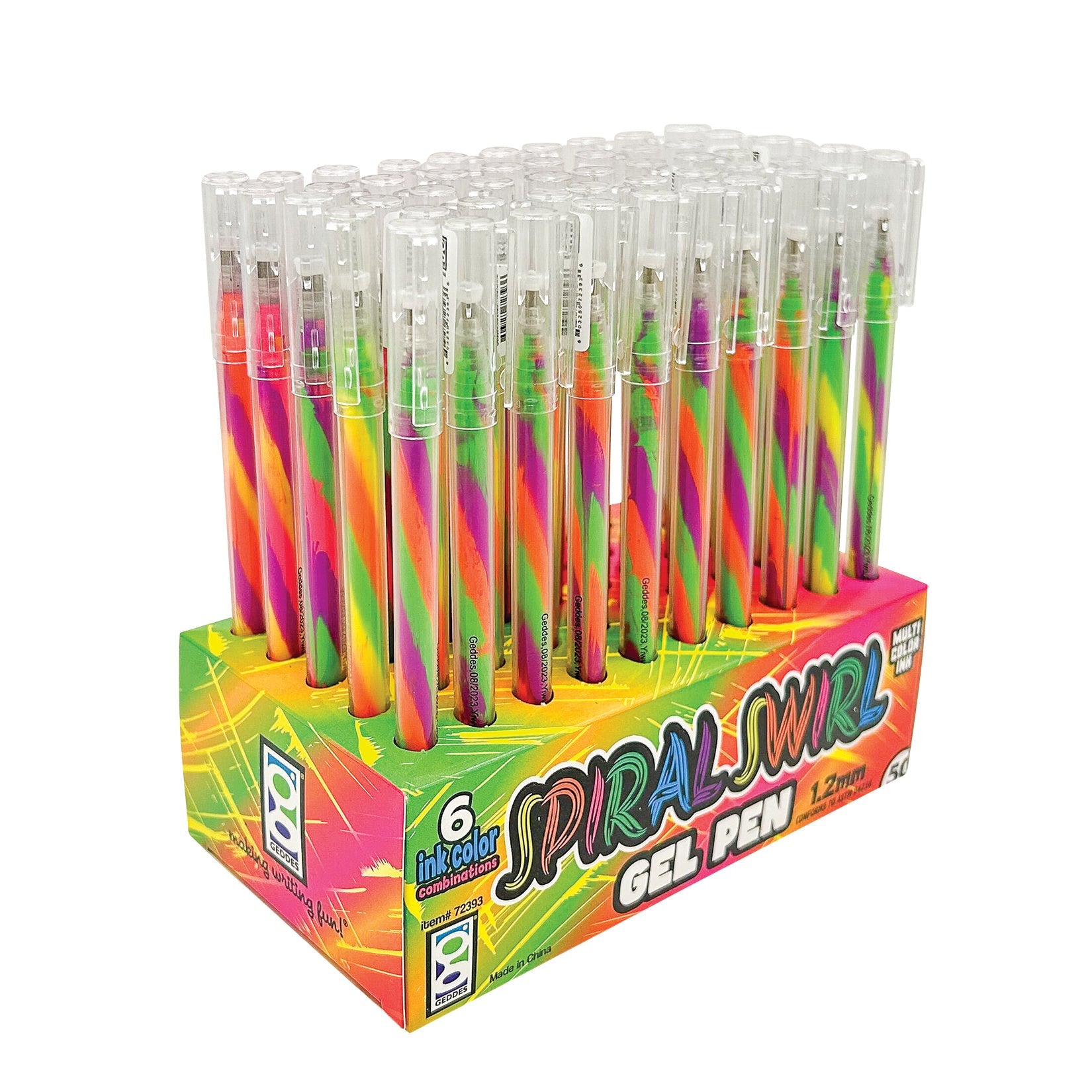 Spiral Swirl Gel Pens - 50 Per Display