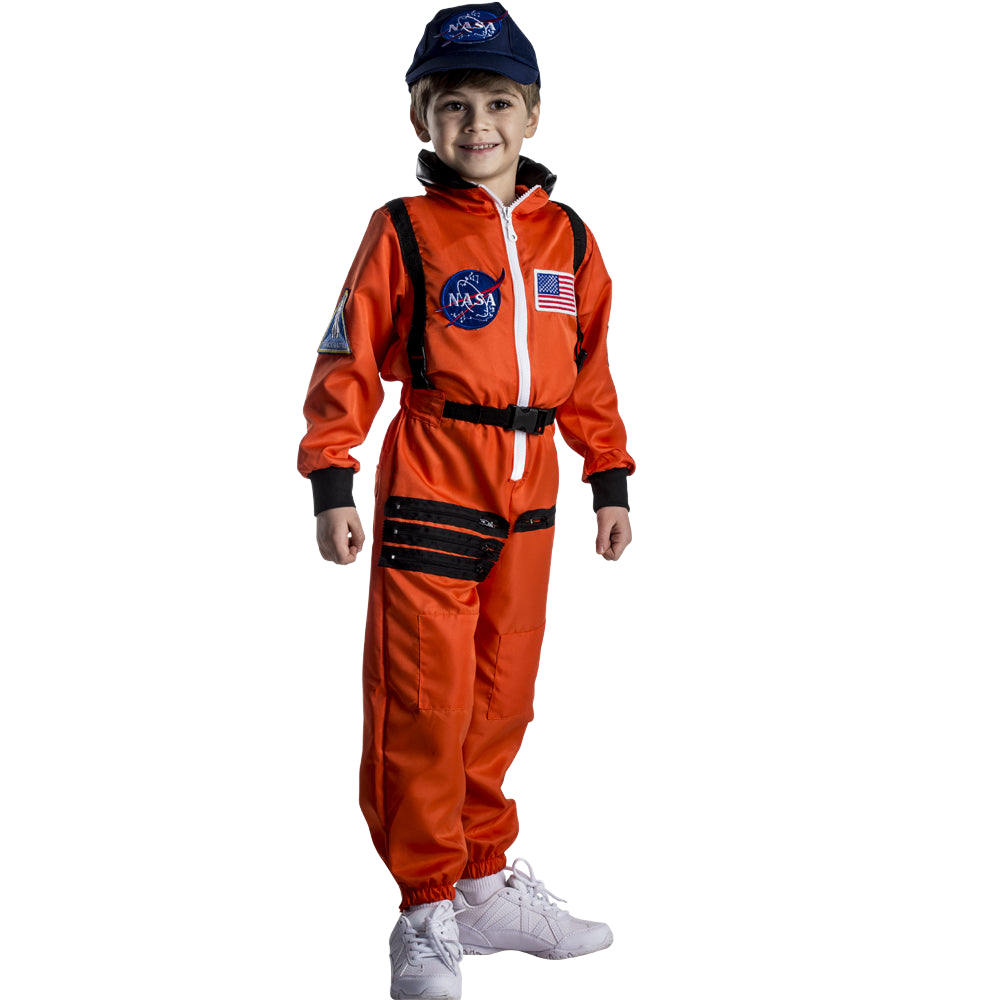 Nasa Astronaut Costume Orange - Kids