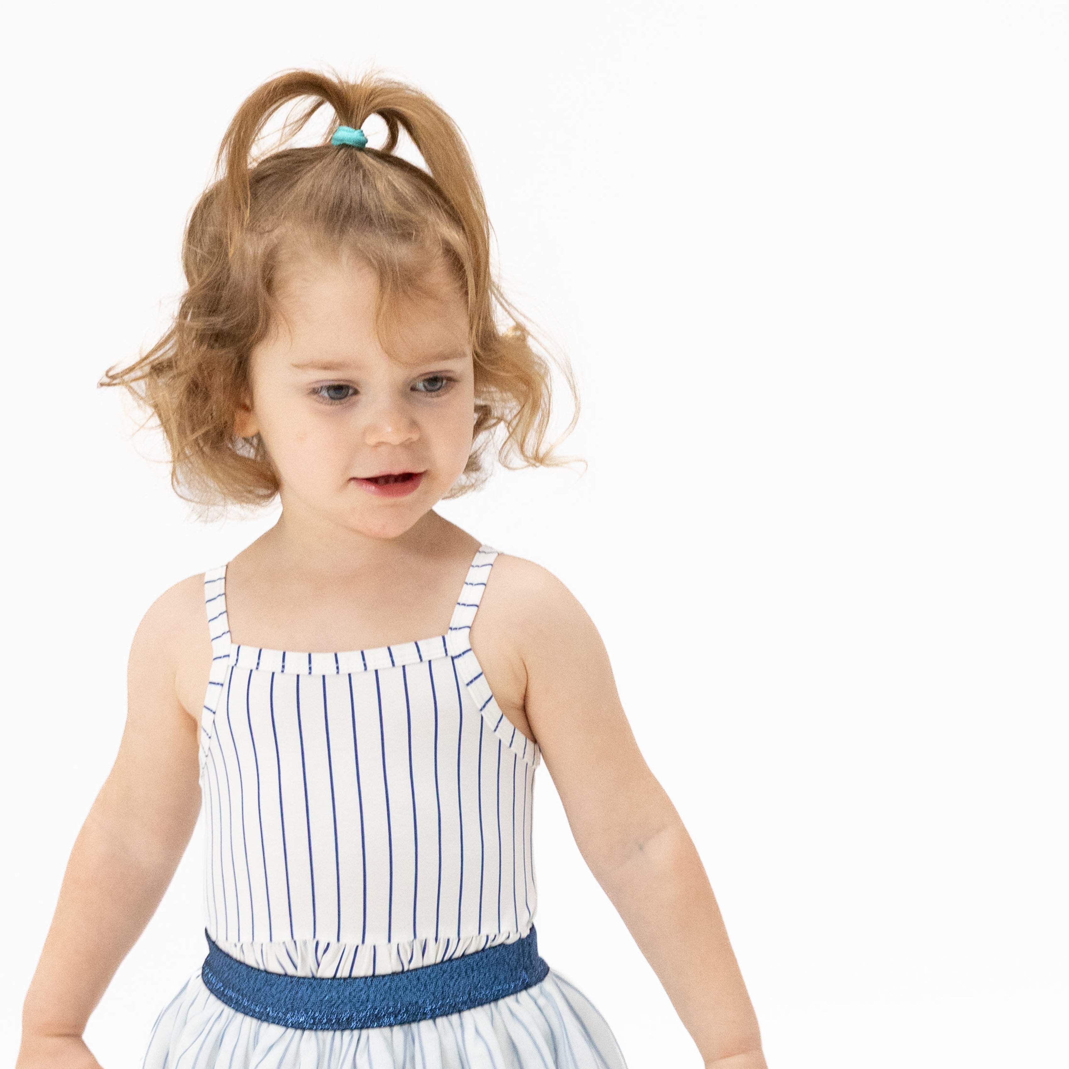 Baseball Stripe - Tank With Peplum