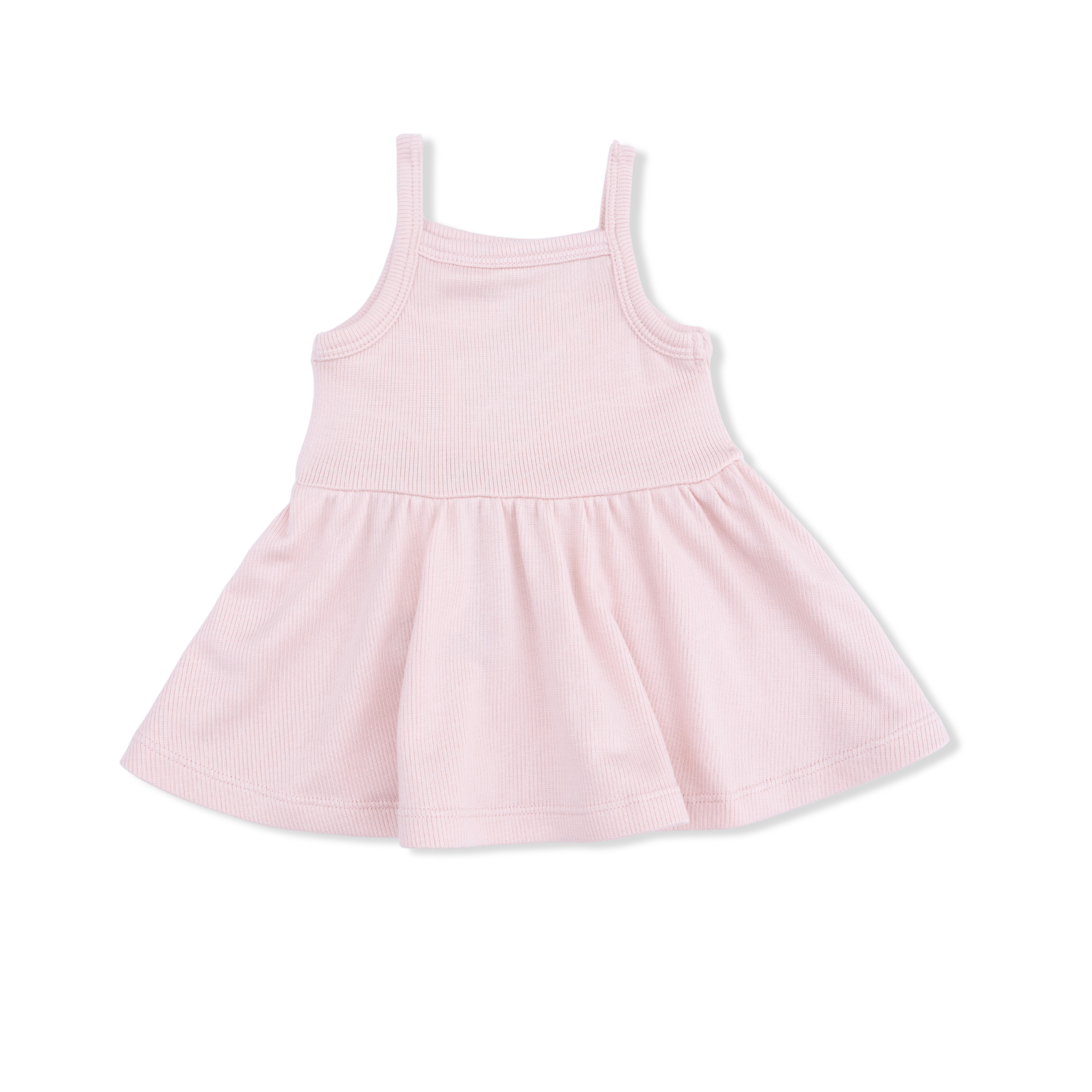 Solid Veiled Pink - Tank With Peplum