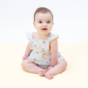 Country Stitch Floral  - Ric Rac Ruffle Sunsuit