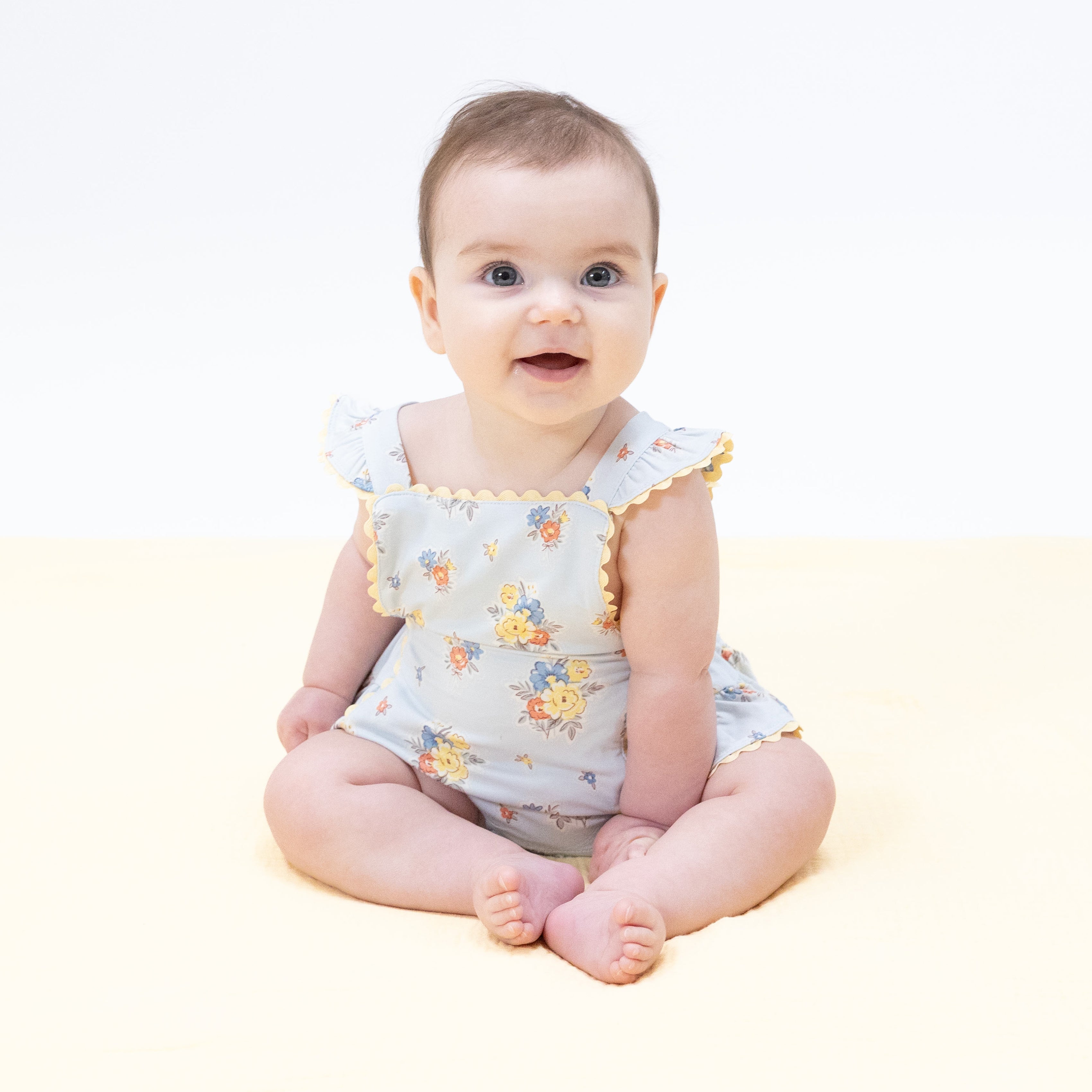 Country Stitch Floral  - Ric Rac Ruffle Sunsuit