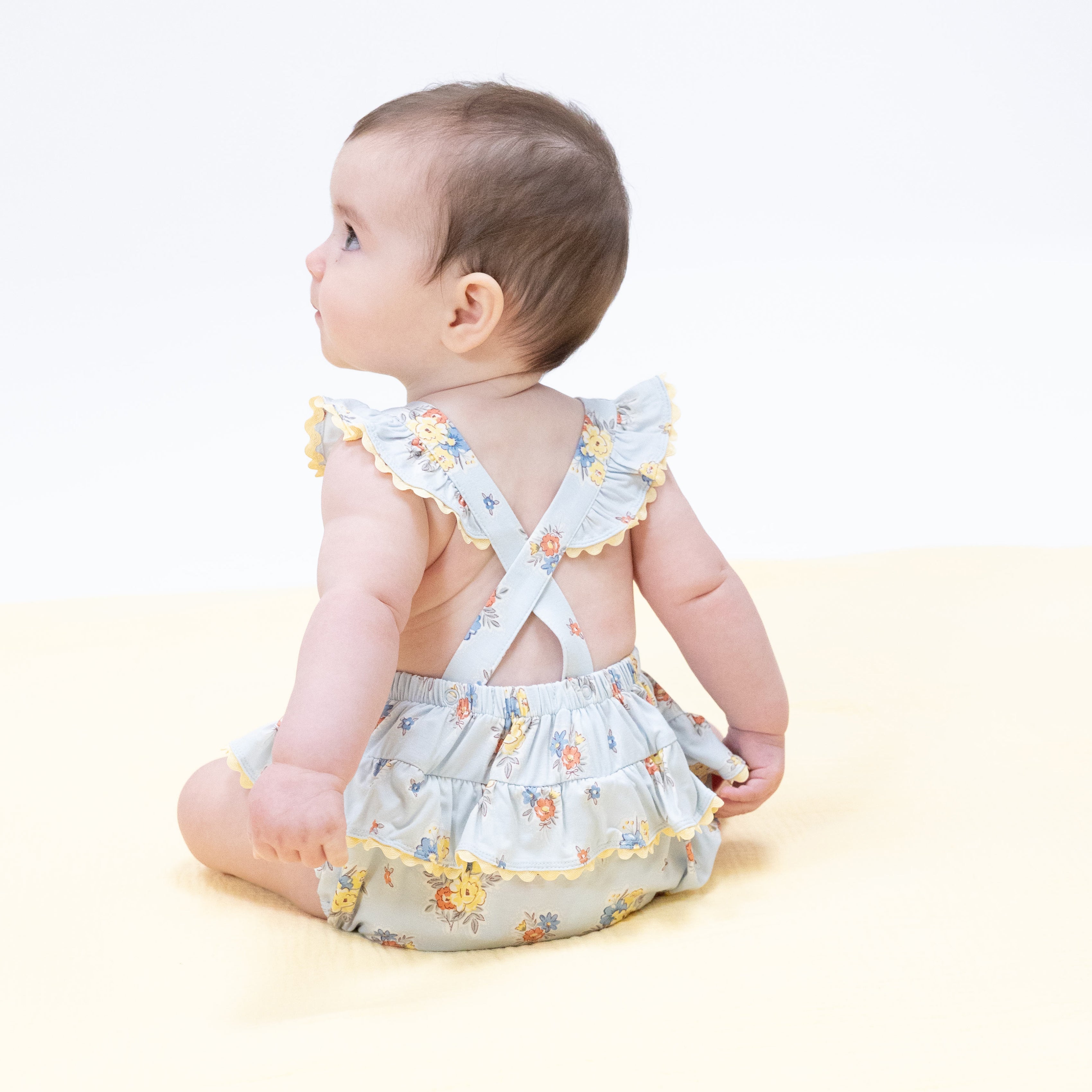 Country Stitch Floral  - Ric Rac Ruffle Sunsuit