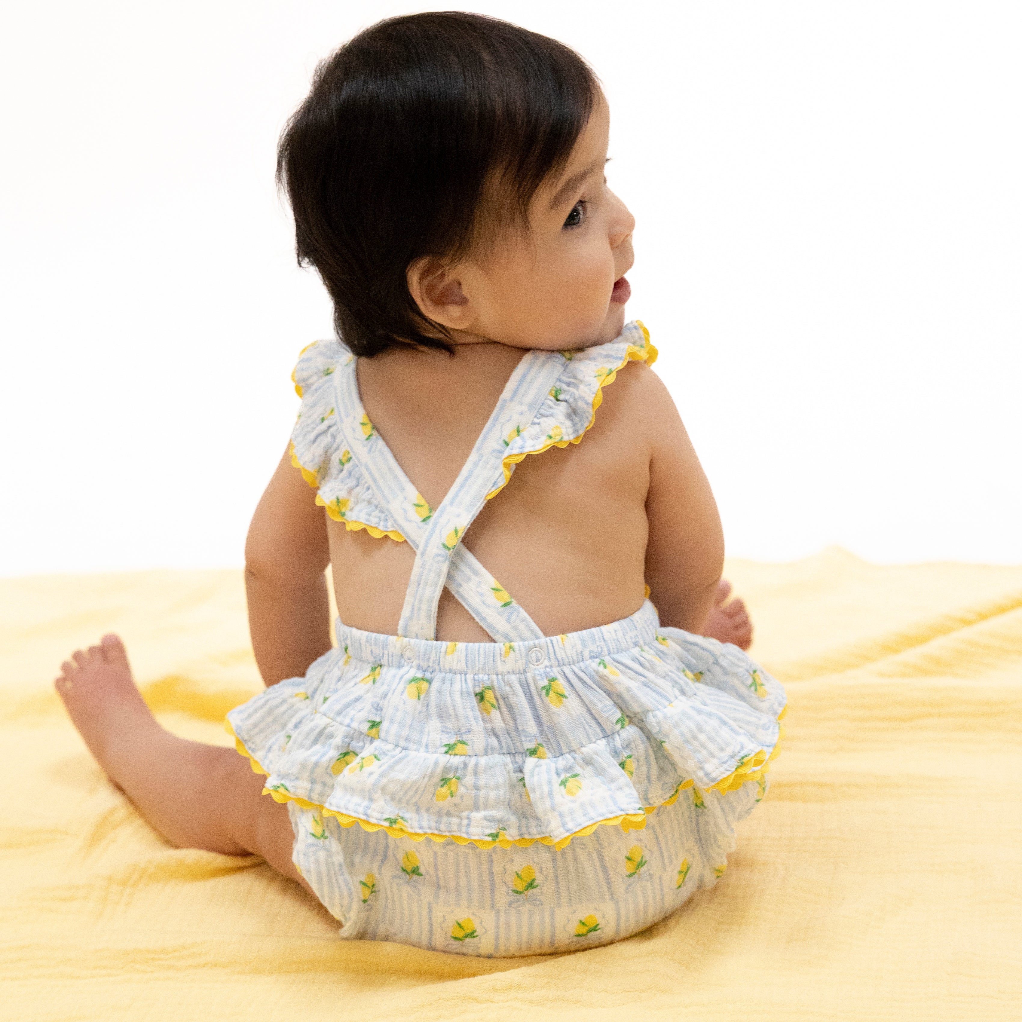 Lovely Lemons - Ric Rac Ruffle Sunsuit