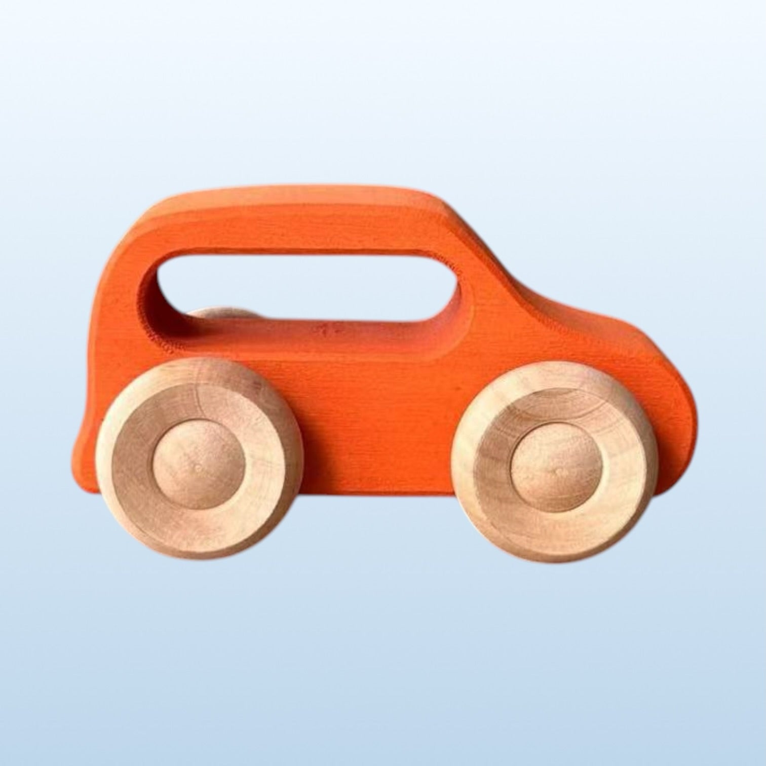 7 Pcs Colored Wooden Rainbow Cars Set With 3 Pcs Peg Dolls