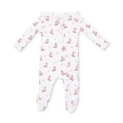 Mini Cowgirl Boots - 2 Way Ruffle Sleeve Zipper Footie