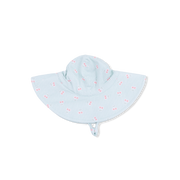 Tiny Cherry Stripe - Wide Brim Sun Hat