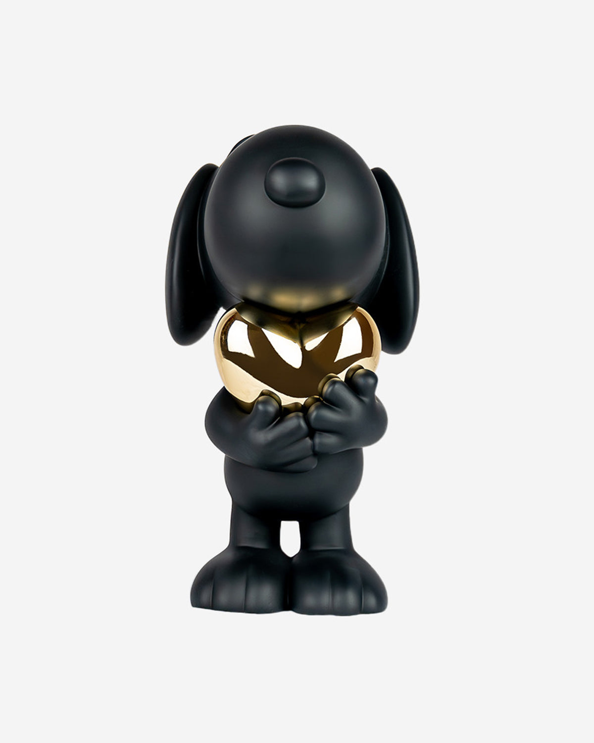 Snoopy Heart Matt Black With Chrome Gold Heart 21.5in