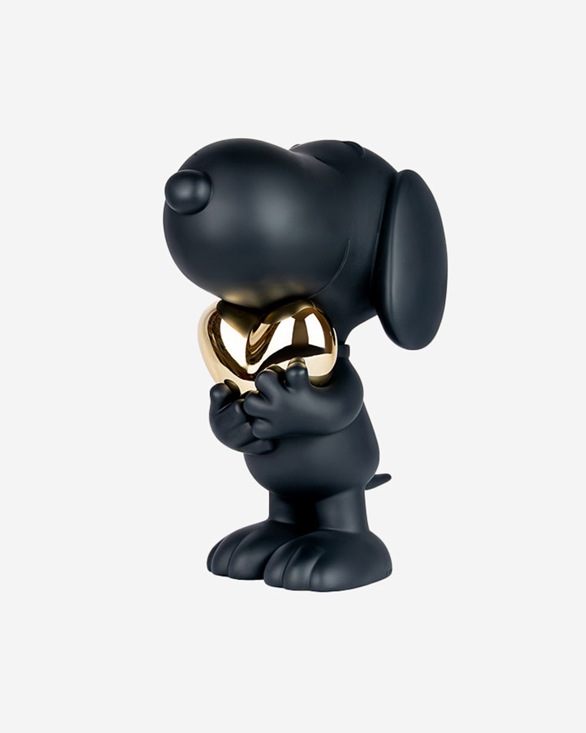 Snoopy Heart Black With Gold Heart 11in