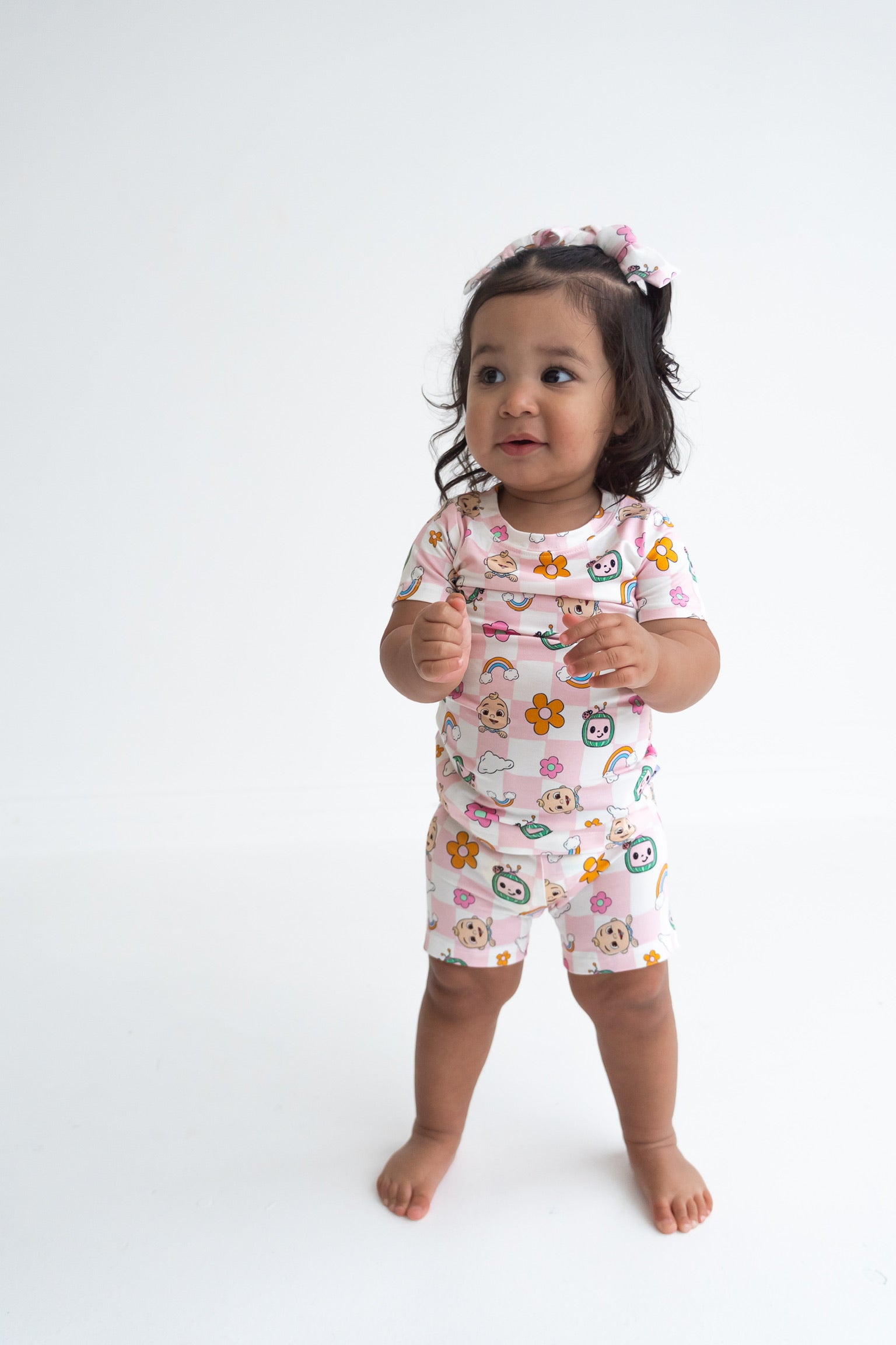 Dream Big Little Co X Cocomelon Jj Rainbow Checkers Dream Short Set