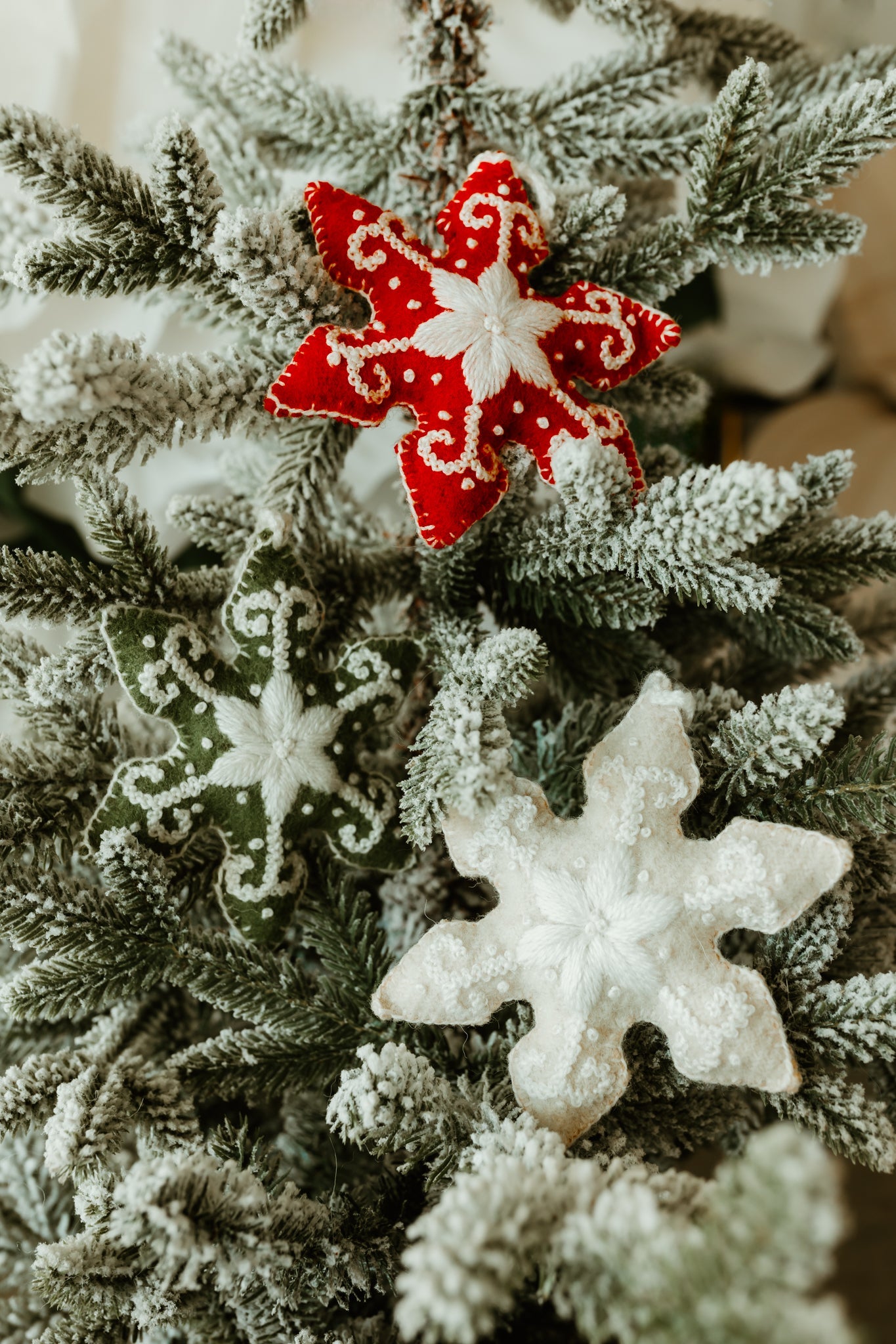 Snowflake Ornaments - Set Of 3