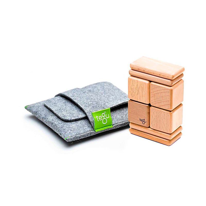 Original Pocket Pouch <br>magnetic Wooden Blocks <br>8 Pieces