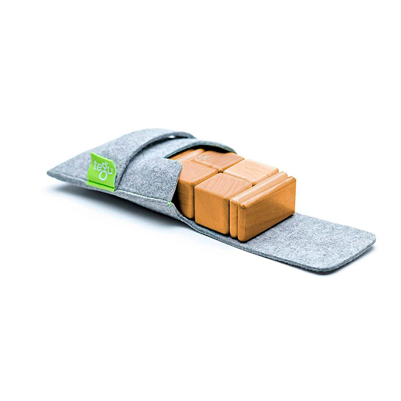 Original Pocket Pouch <br>magnetic Wooden Blocks <br>8 Pieces