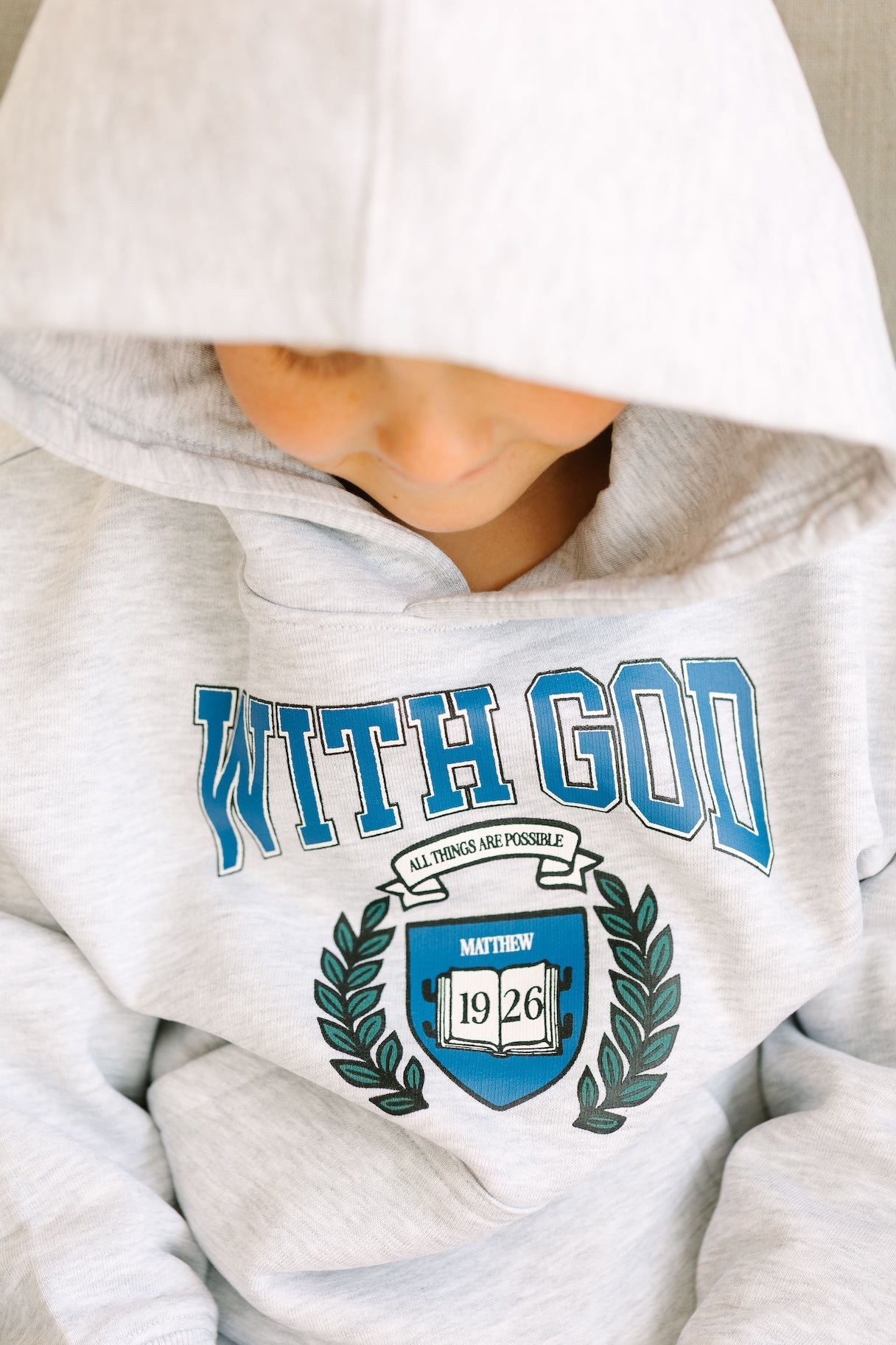 With God Cotton Fleece Hoodie