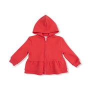 Zip Peplum Hoodie