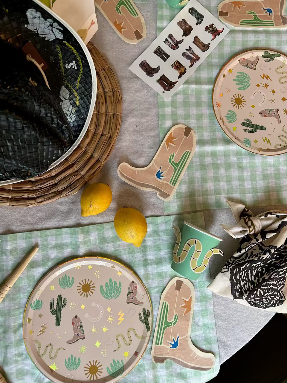 Cowboy Boot Temporary Tattoos - 10 Pack