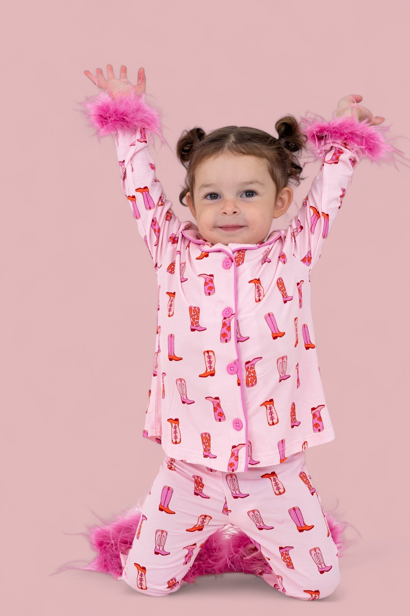Exclusive Yee Haw Hollie Girl's Flare Feathered Dream Set