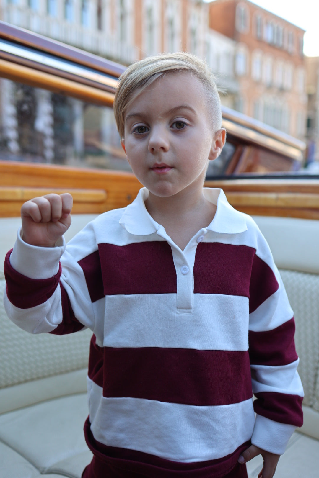 Child Rugby Sweatshirt | Deep Cranberry