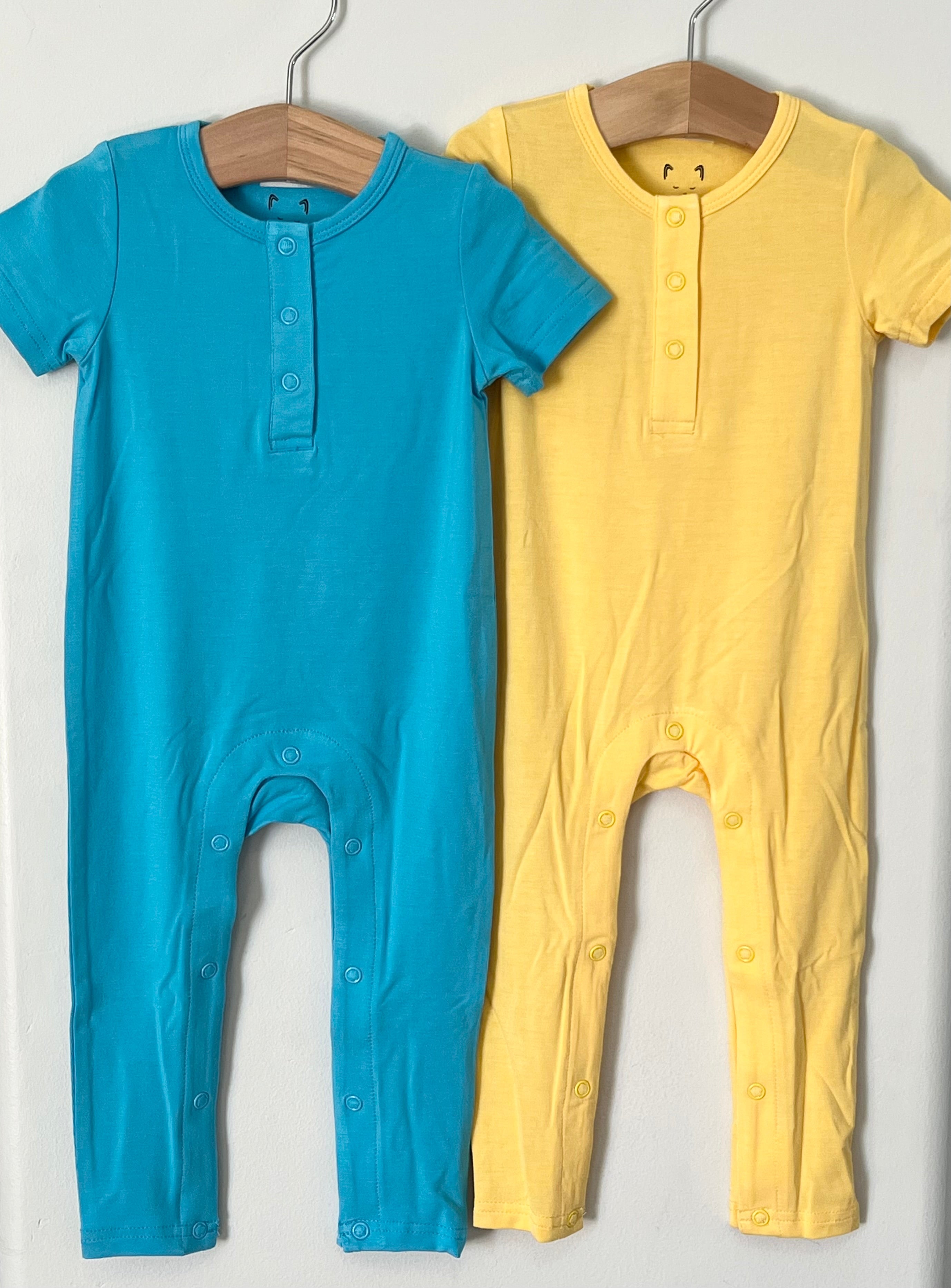 Snapdragon Yellow Bamboo One Piece Snap Romper