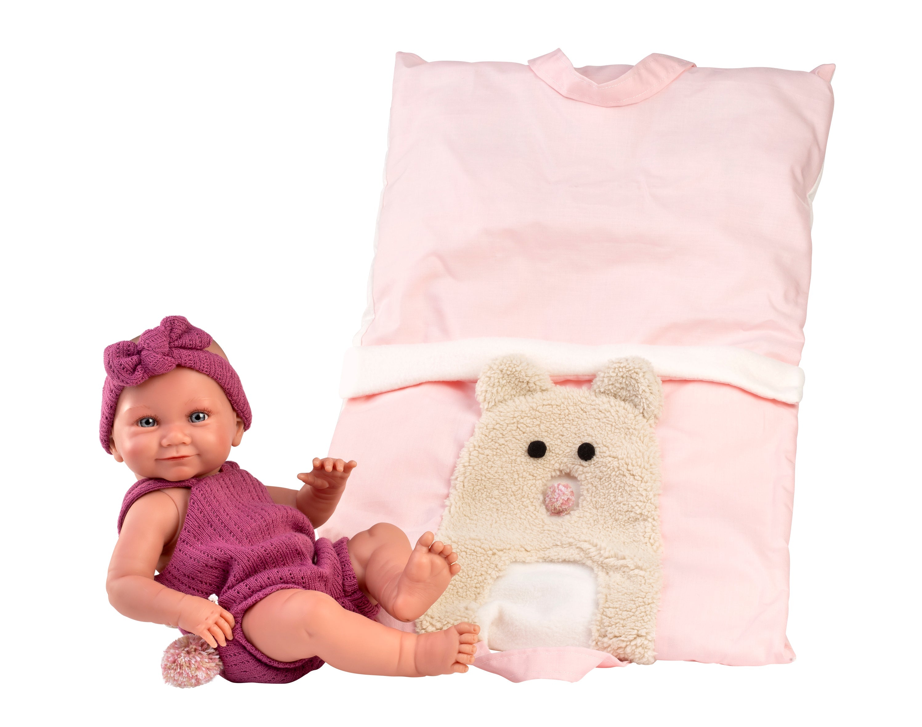 15.7" Anatomically-Correct Newborn Doll Josefina with Walking Sleeping Bag
