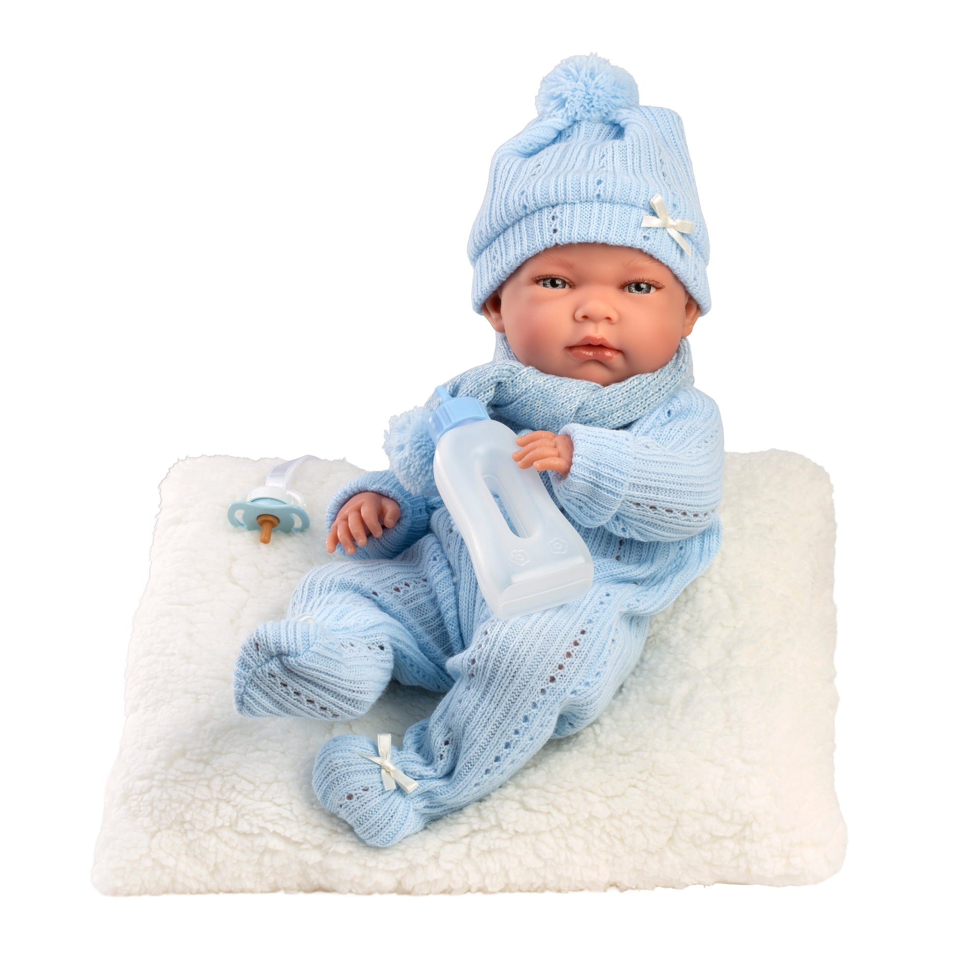 15.7" Anatomically-Correct Newborn Doll Jacob with Cushion