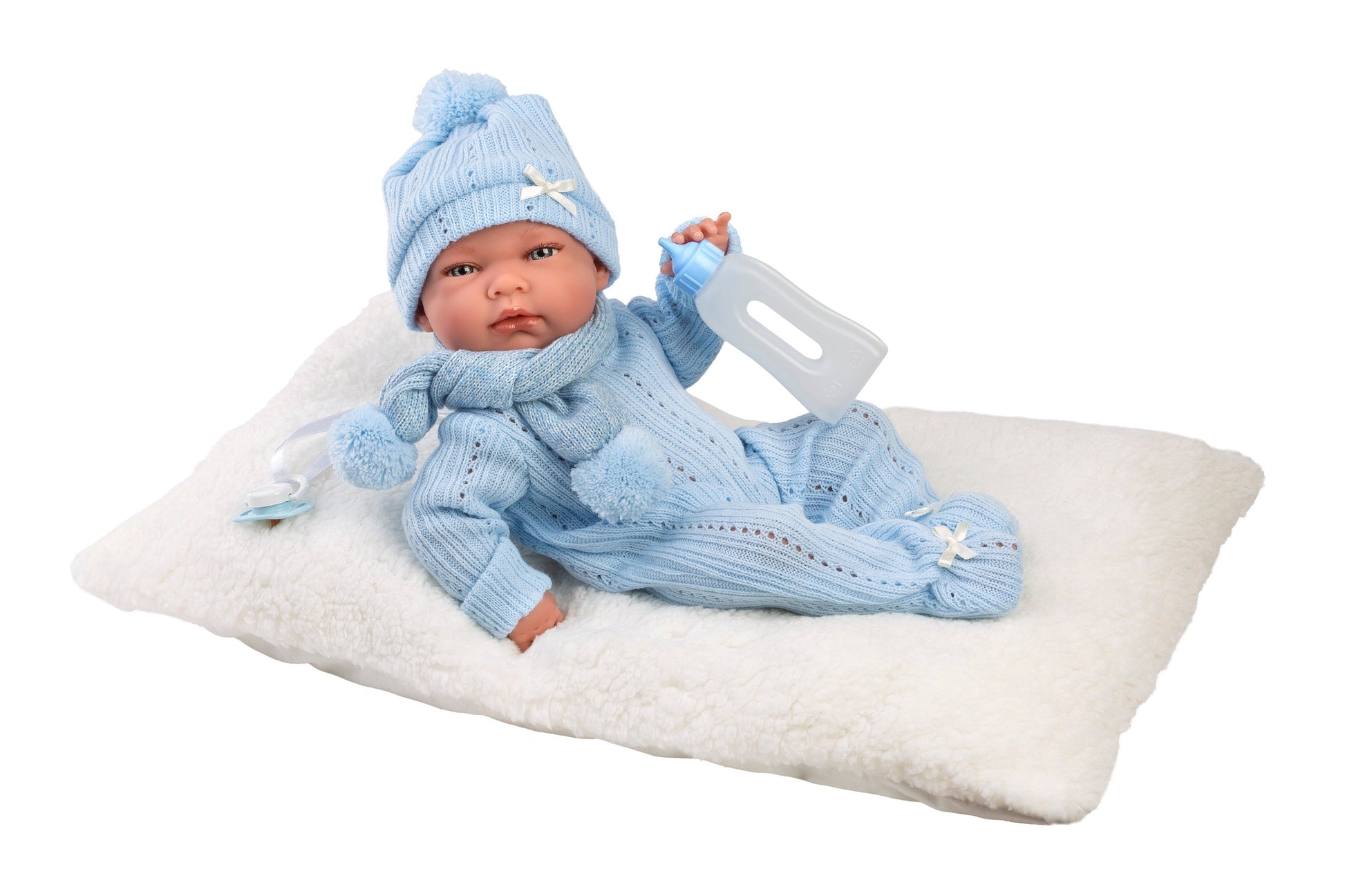 15.7" Anatomically-Correct Newborn Doll Jacob with Cushion