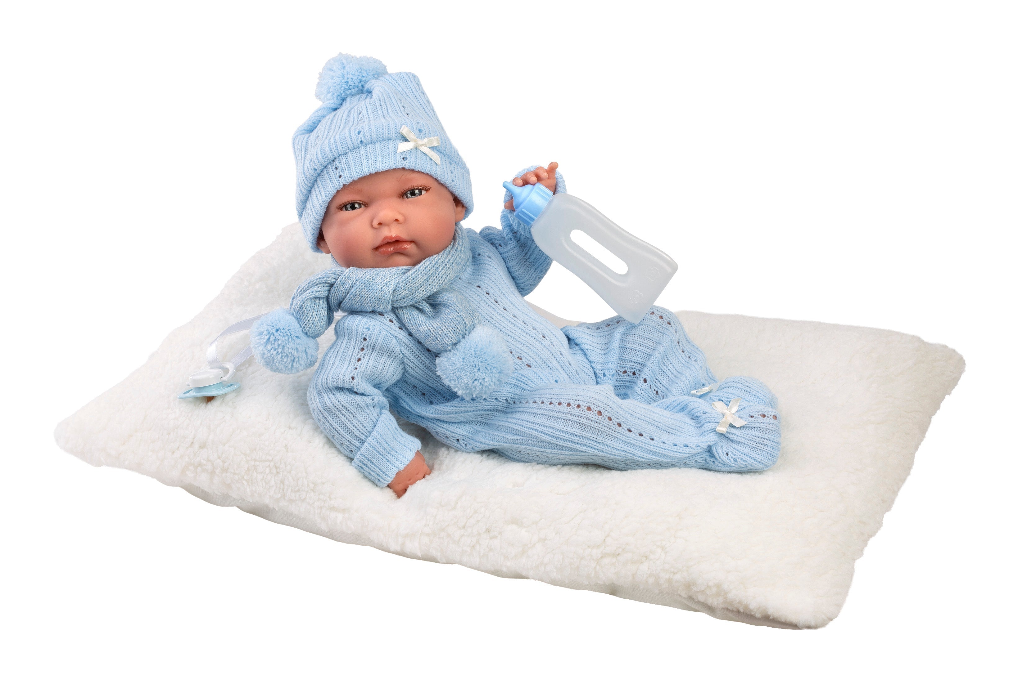 15.7" Anatomically-Correct Newborn Doll Jacob with Cushion