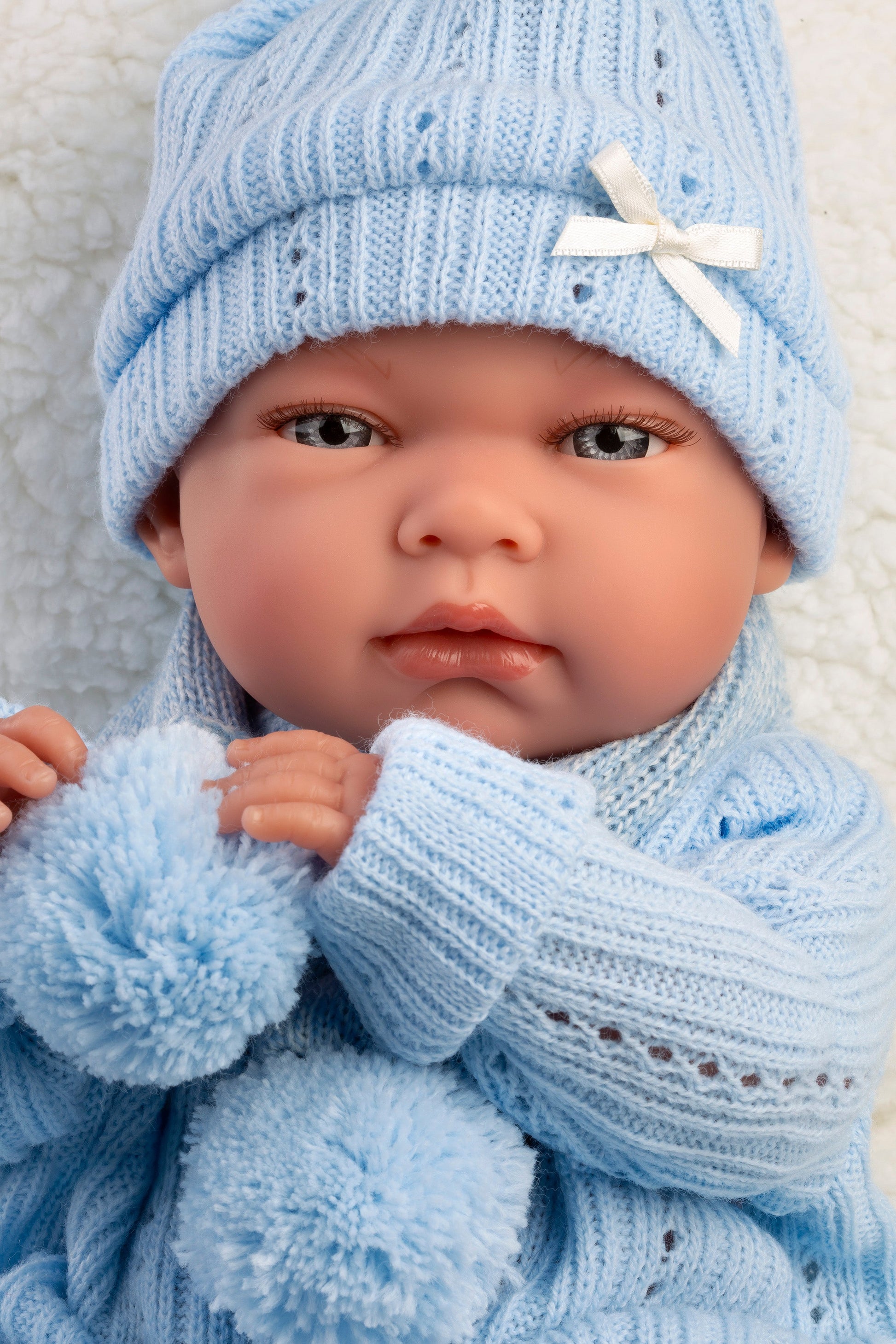 15.7" Anatomically-Correct Newborn Doll Jacob with Cushion