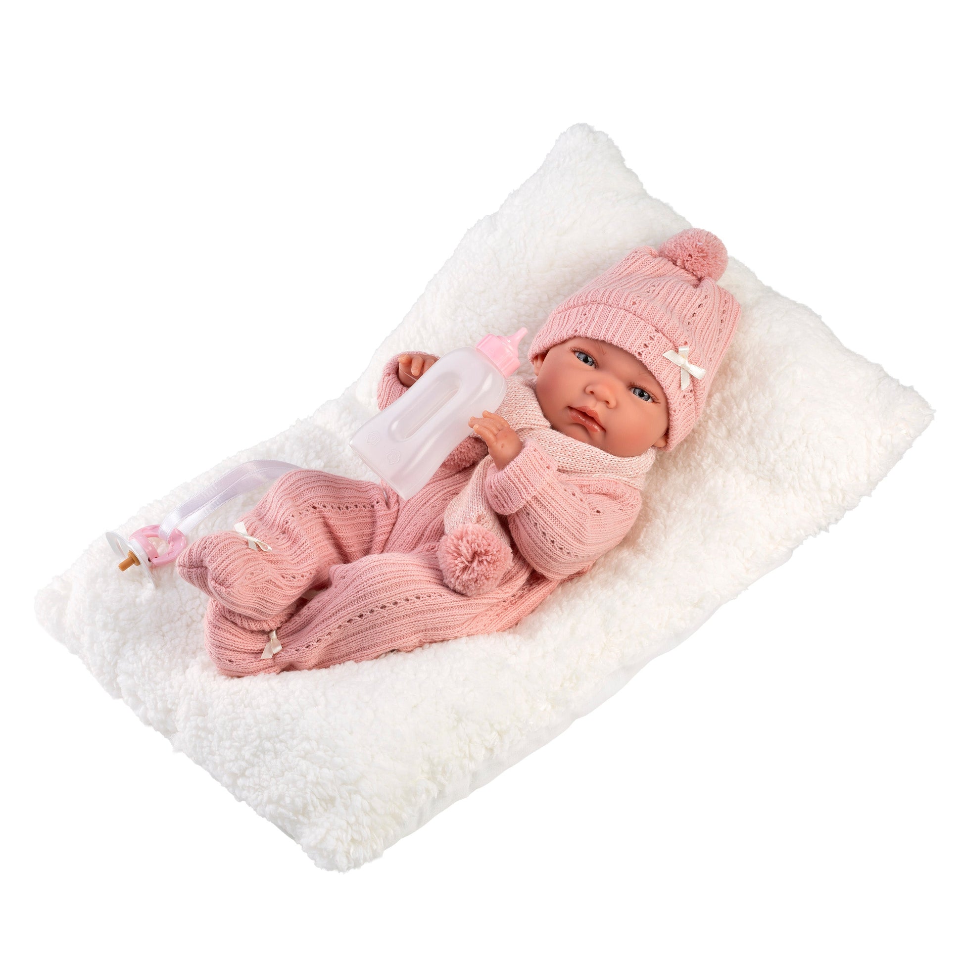 15.7" Anatomically-Correct Newborn Doll Jessa with Cushion