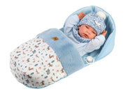 15.7" Anatomically-Correct Newborn Doll Milo with Sleeping Bag