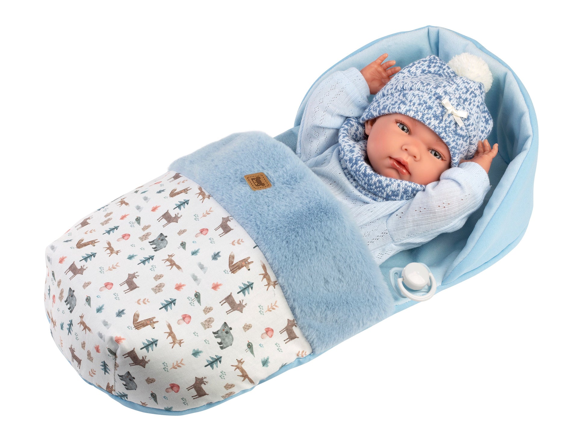 15.7" Anatomically-Correct Newborn Doll Milo with Sleeping Bag