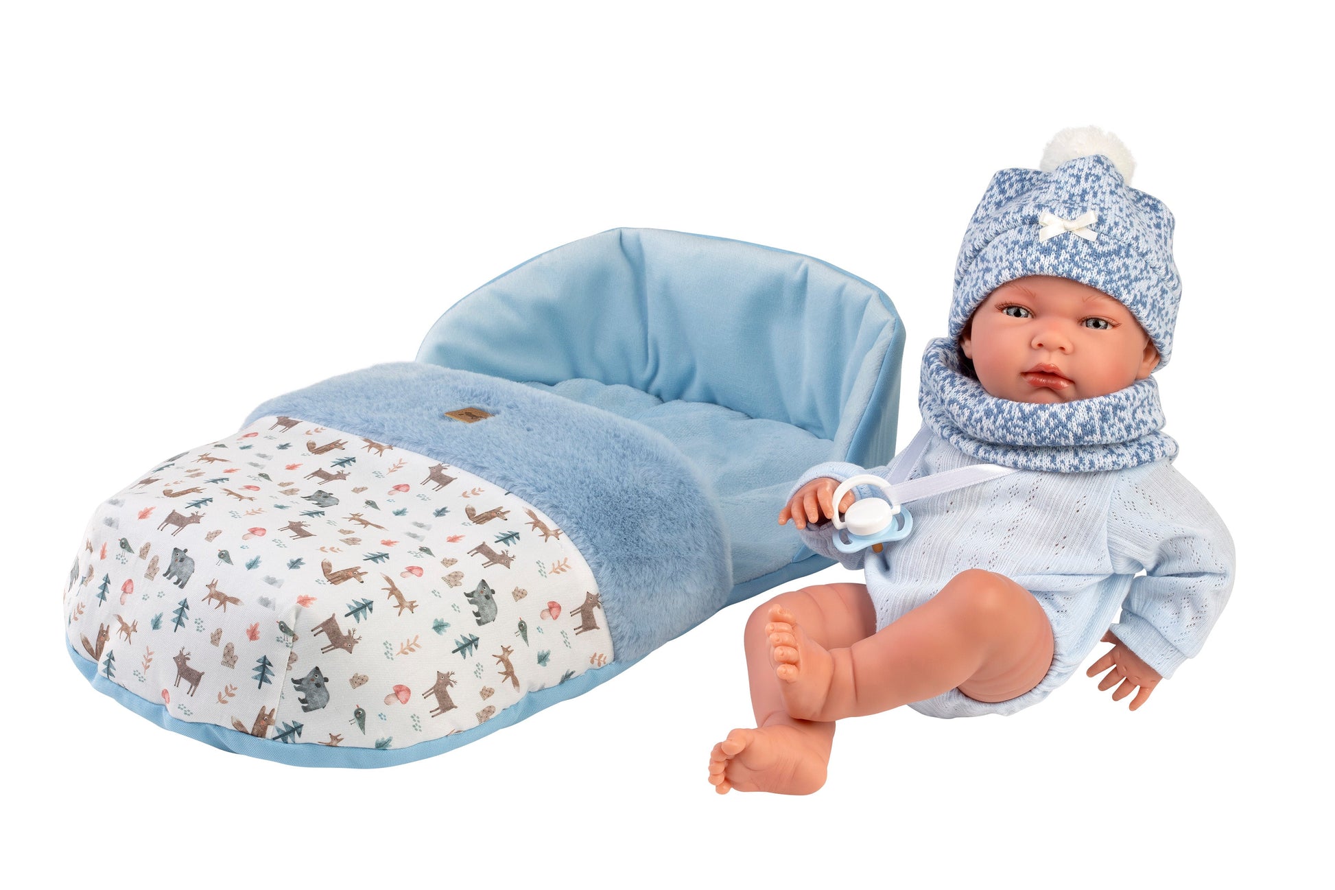 15.7" Anatomically-Correct Newborn Doll Milo with Sleeping Bag