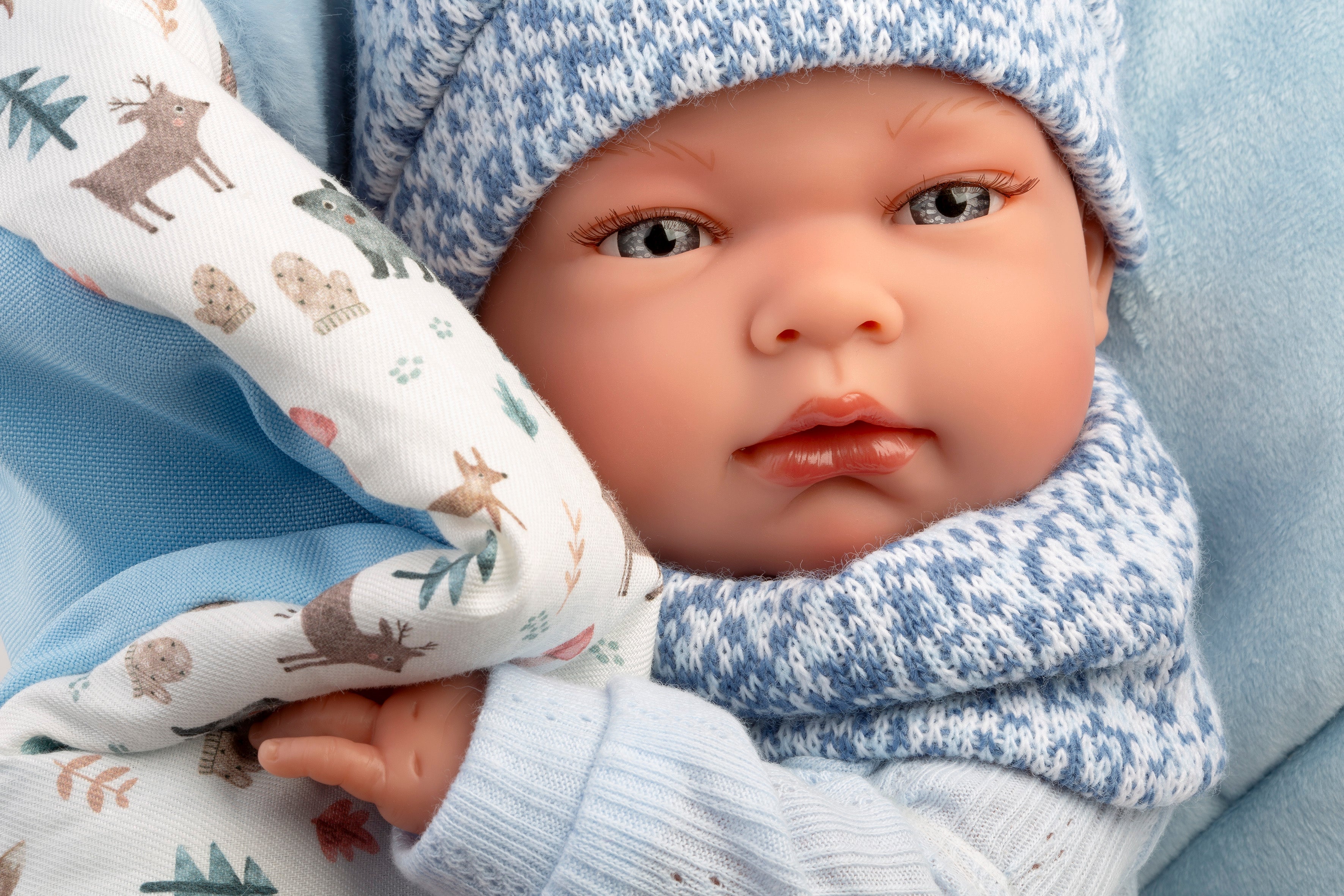 15.7" Anatomically-Correct Newborn Doll Milo with Sleeping Bag