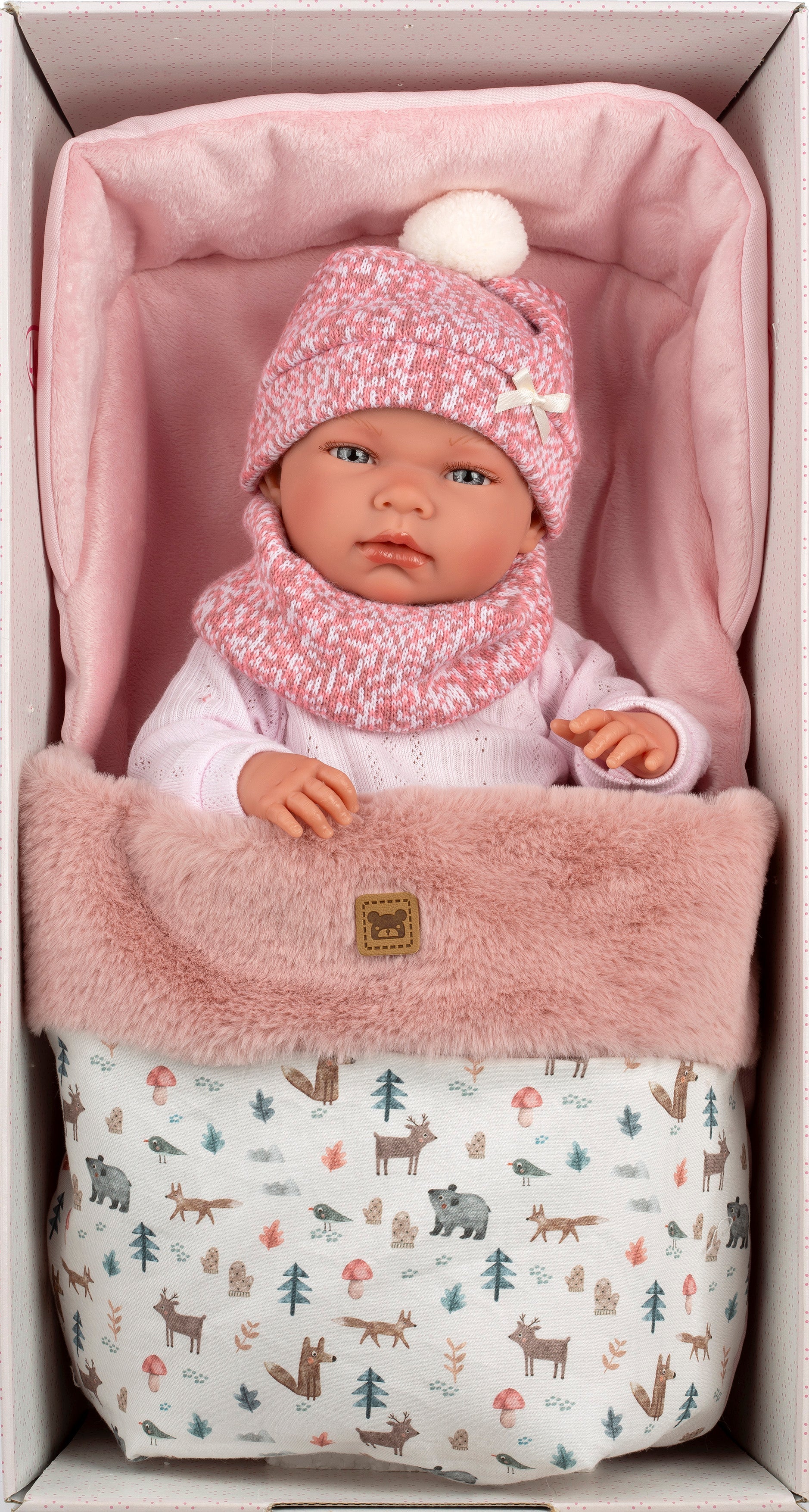 15.7" Anatomically-Correct Newborn Doll Madeline with Sleeping Bag