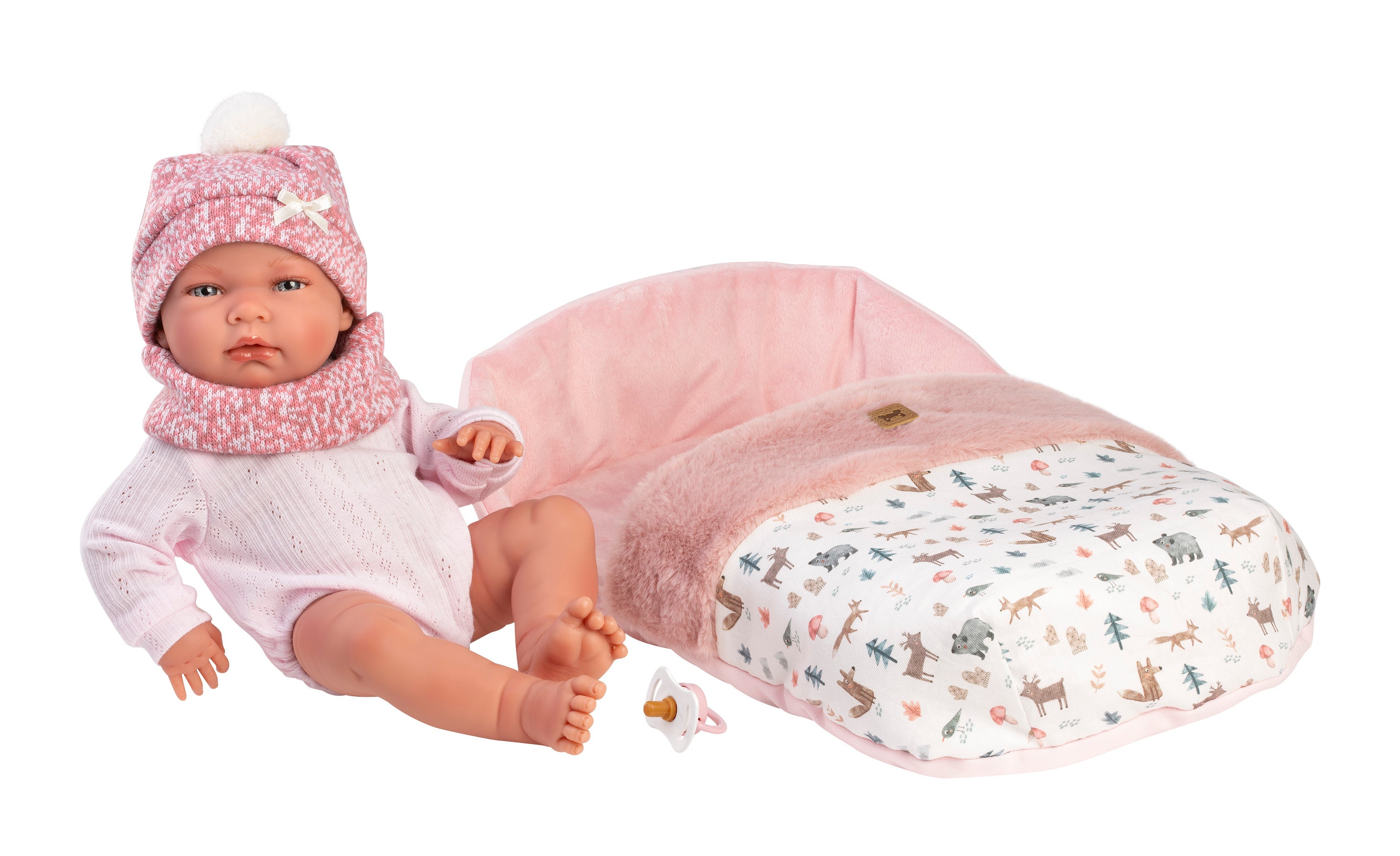 15.7" Anatomically-Correct Newborn Doll Madeline with Sleeping Bag