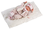 15.7" Anatomically-Correct Newborn Doll Layla with Cushion