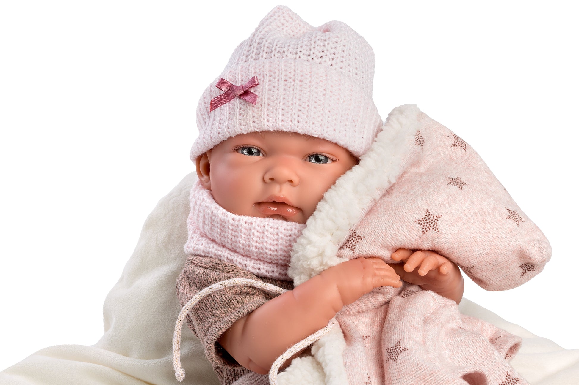15.7" Anatomically-Correct Newborn Doll Layla with Cushion