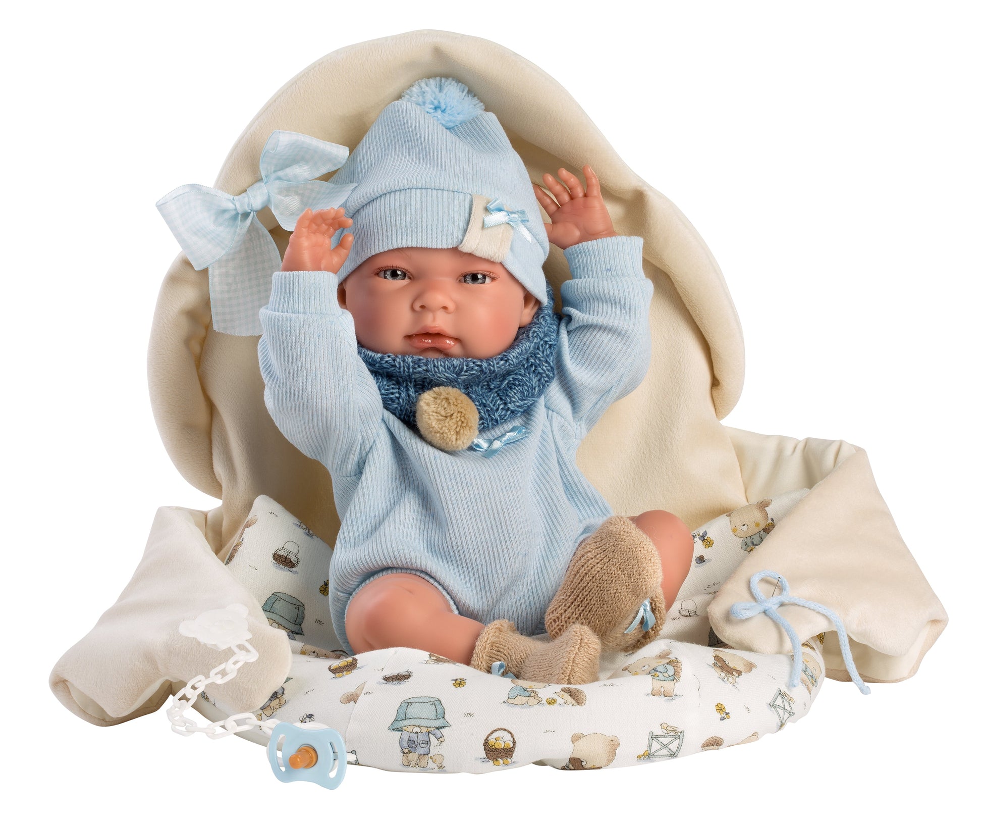 15.7" Anatomically-Correct Newborn Doll Kyle with Sleeping Bag