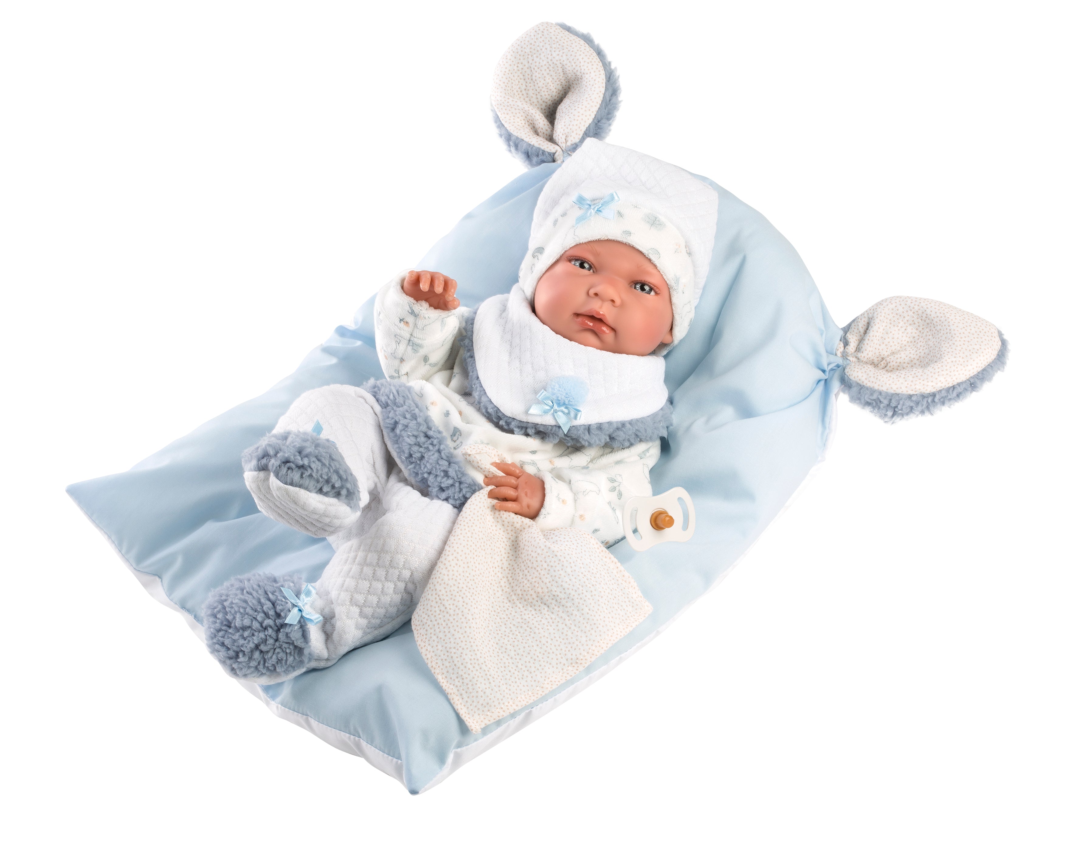 15.7" Anatomically-Correct Newborn Doll Andrew with Cushion