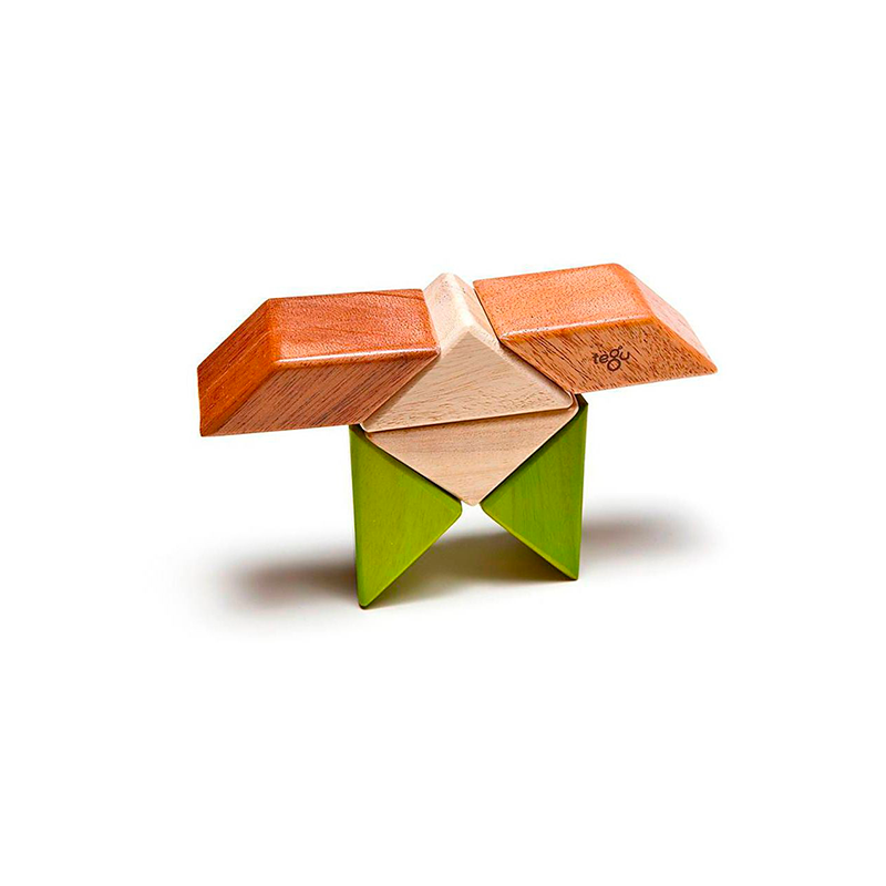 Pocket Pouch Prism <br>magnetic Wooden Blocks <br>6 Pieces