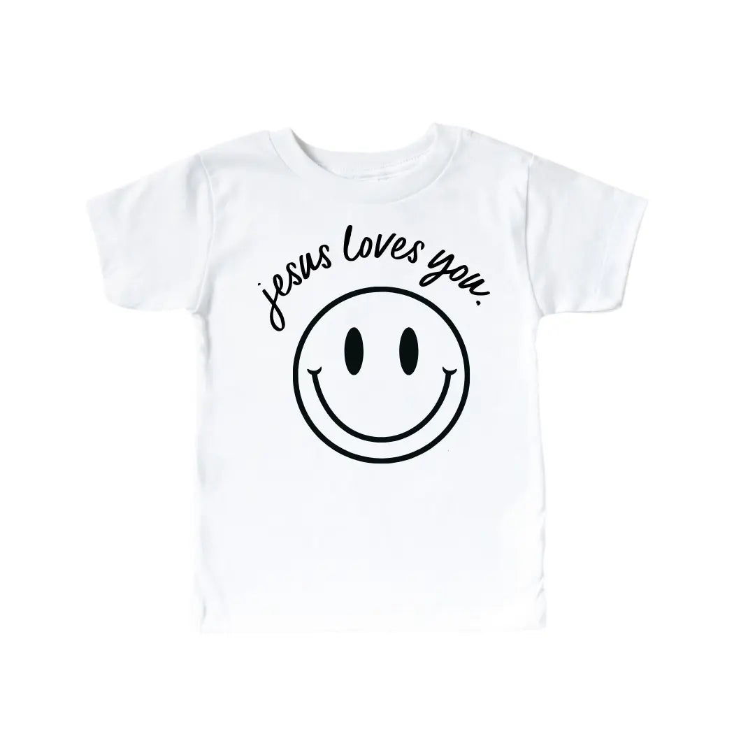 Jesus Loves You Smiley Baby Tee