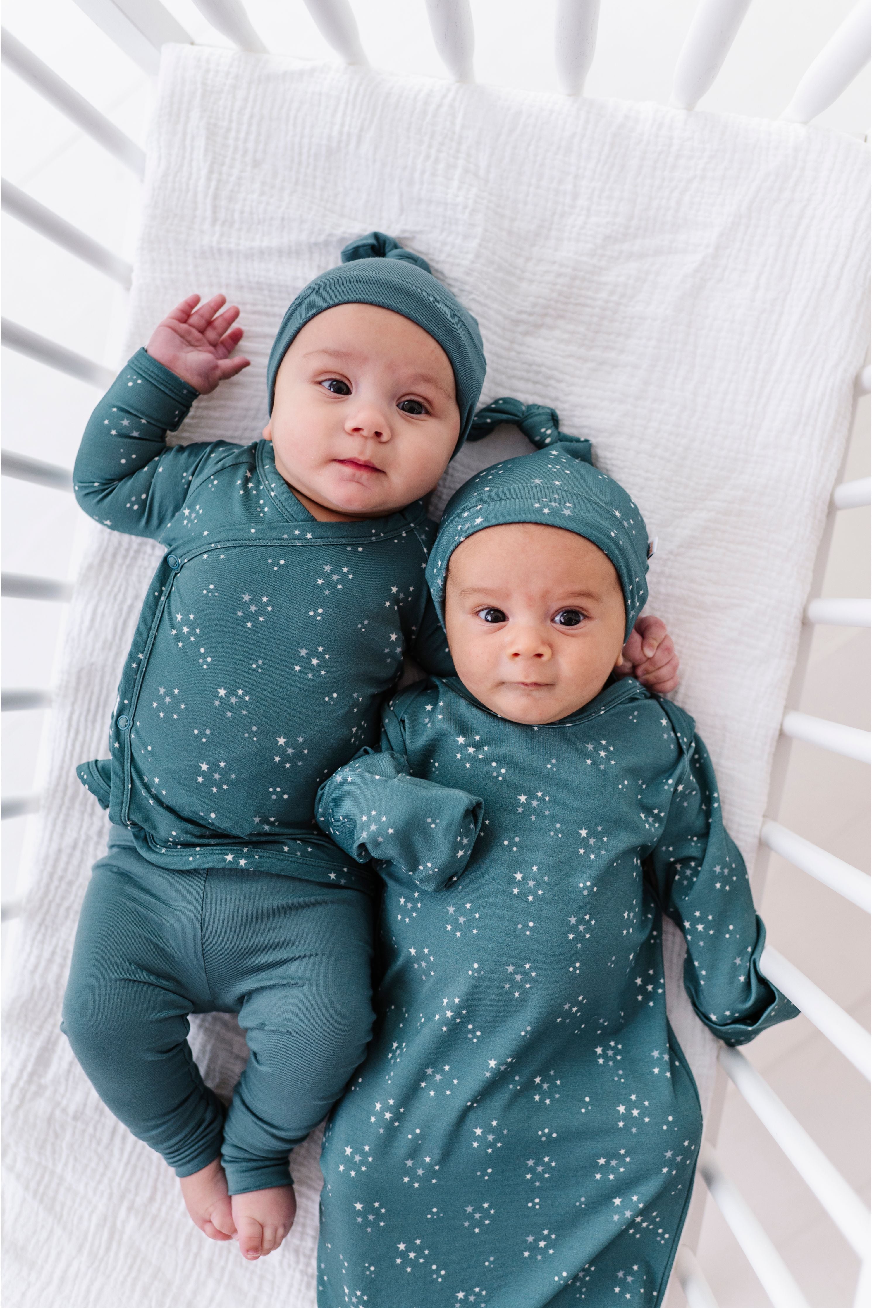 Bamboo Knotted Baby Gown – Starlit Sky