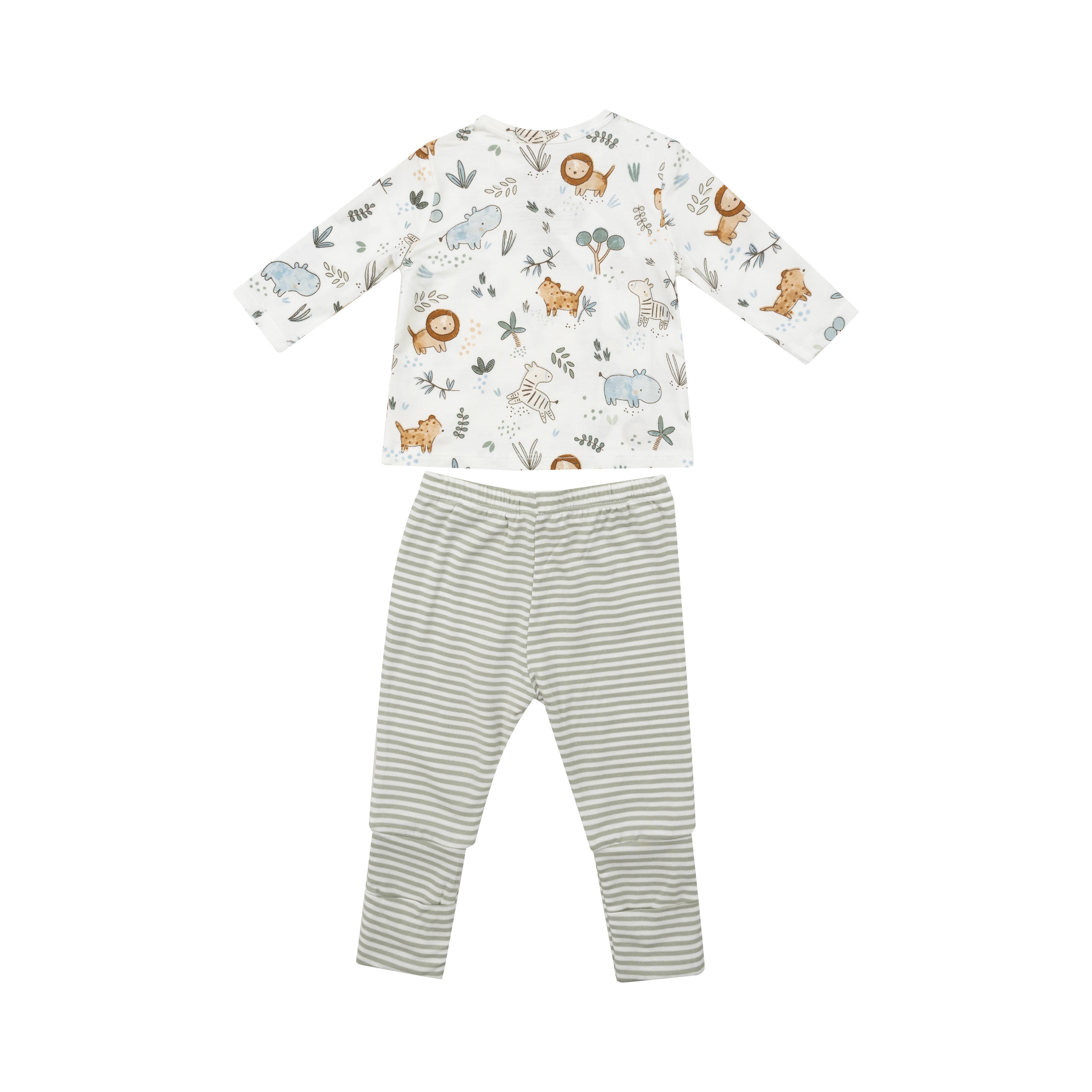 Tmh Set With Roll Over Cuff Pant - Delicate Safari