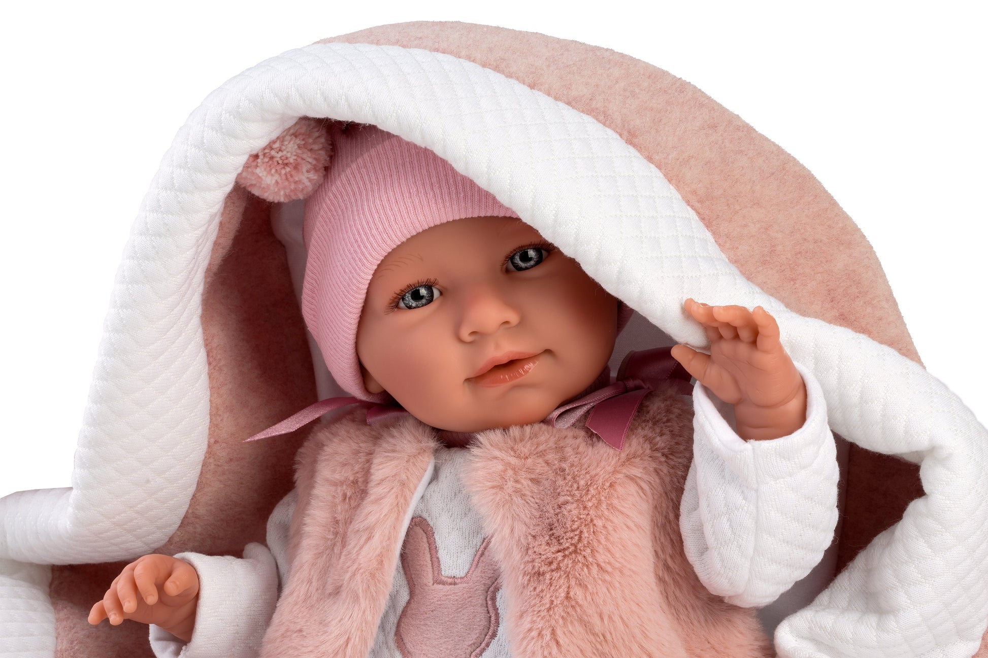 16.5" Articulated Crying Newborn Doll Opal with Carrycot