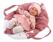 16.5" Articulated Crying Newborn Doll Selena with Baby Carrier