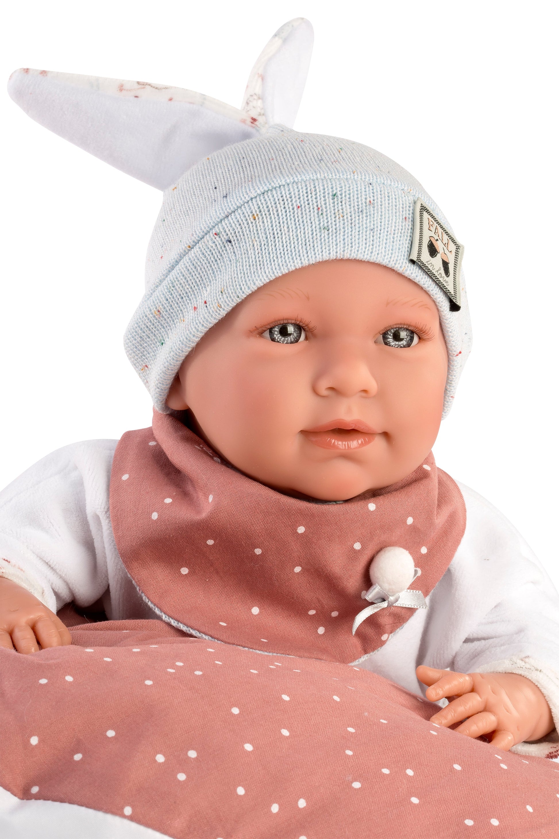 16.5" Articulated Crying Newborn Doll Faith with Mushroom Cushion