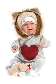 16.5" Articulated Crying Newborn Doll Sierra with Lion Pajamas
