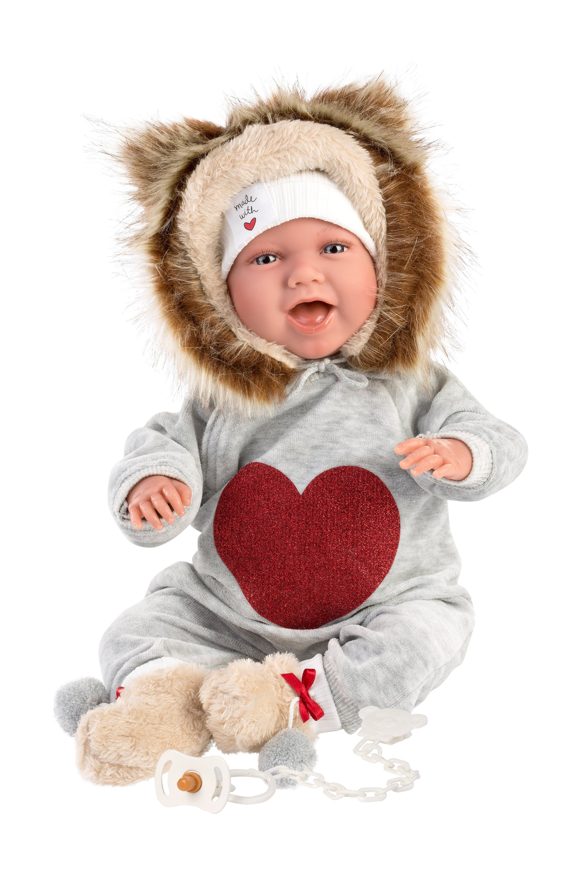 16.5" Articulated Crying Newborn Doll Sierra with Lion Pajamas